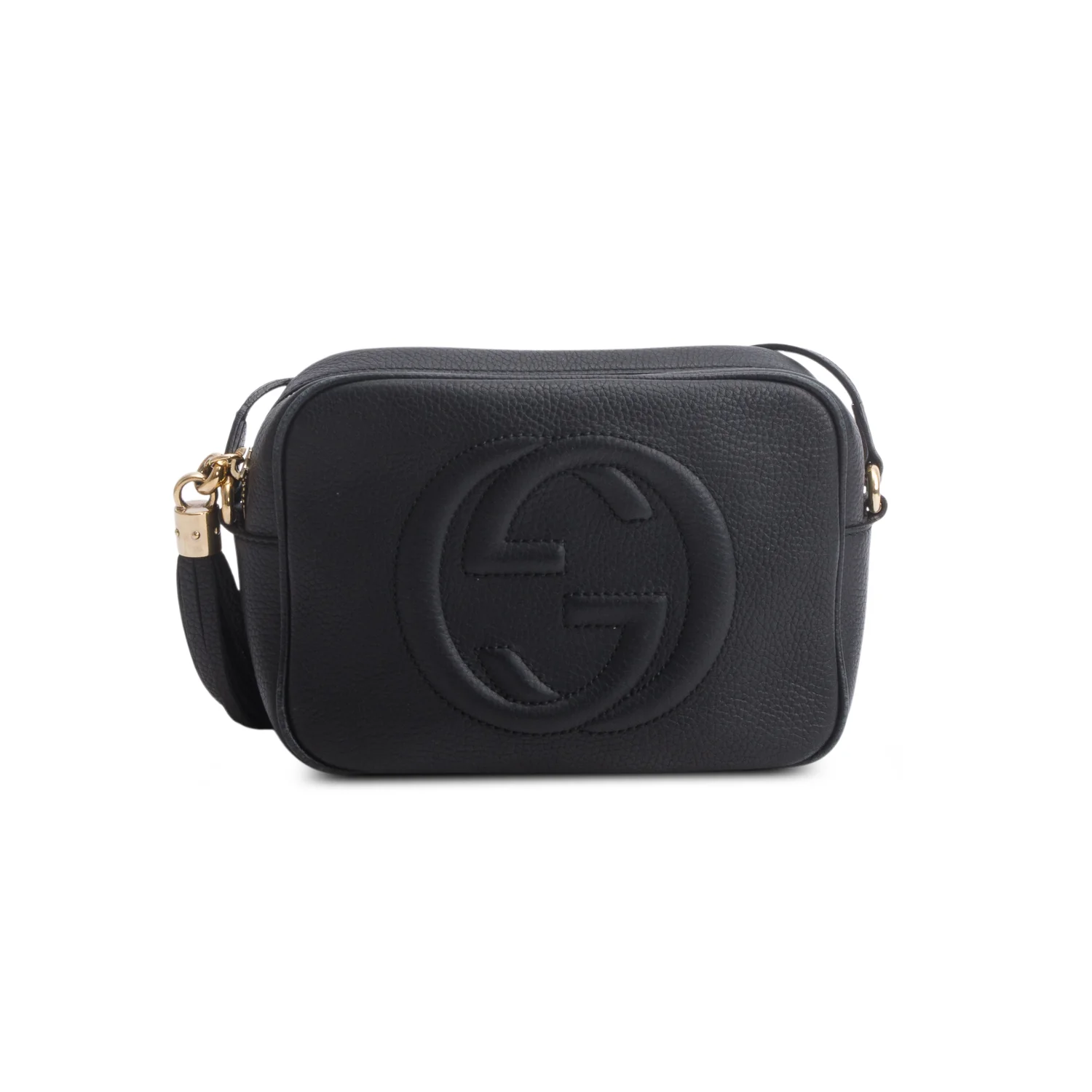 Gucci Black Pebbled Calfskin Leather Small Soho Disco Bag - Image 3