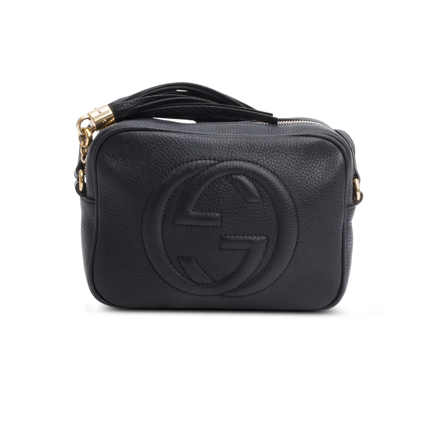 Gucci Black Pebbled Calfskin Small Soho Disco Bag w/ Receipt - Image 3