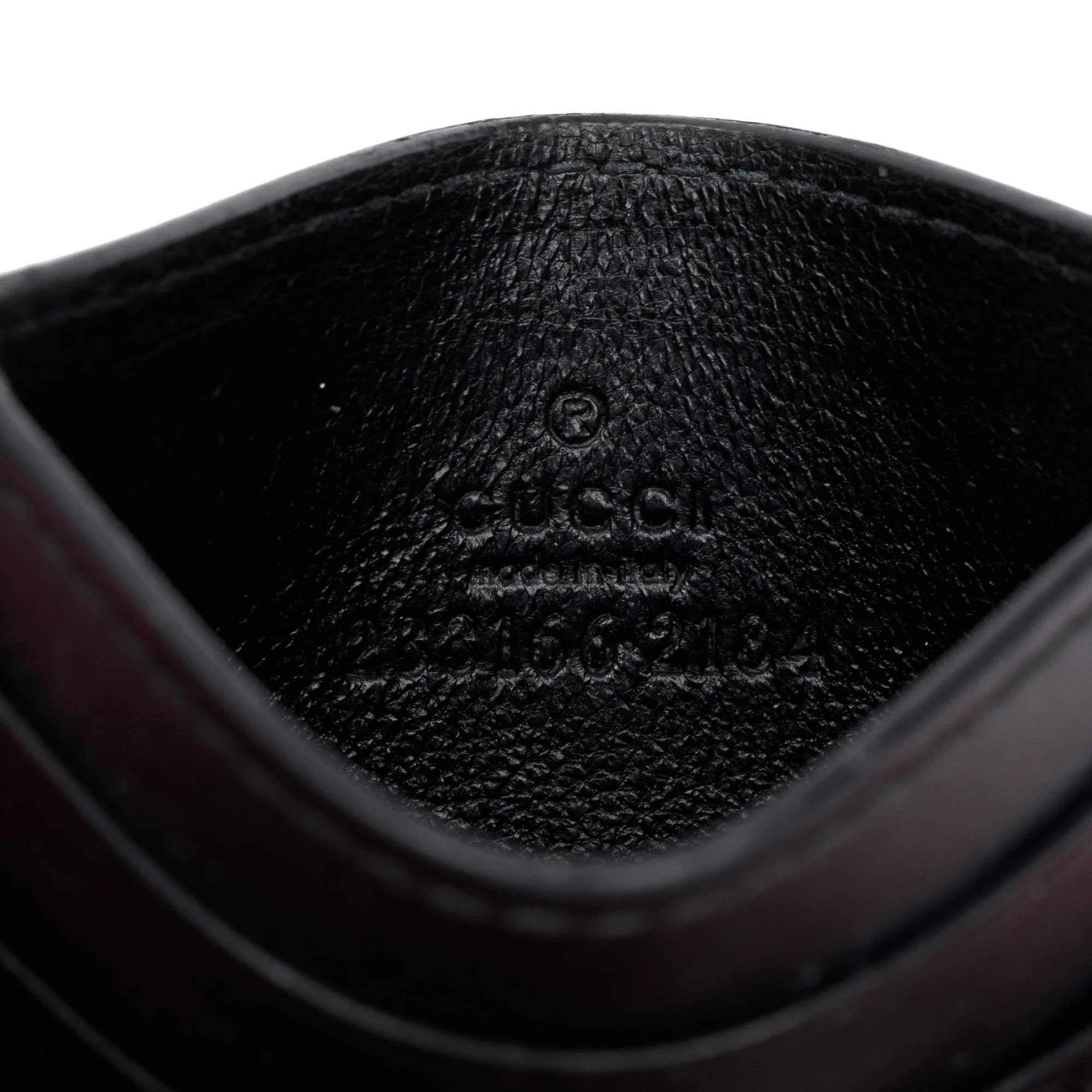 Gucci Black Signature Leather Card Holder - Image 6