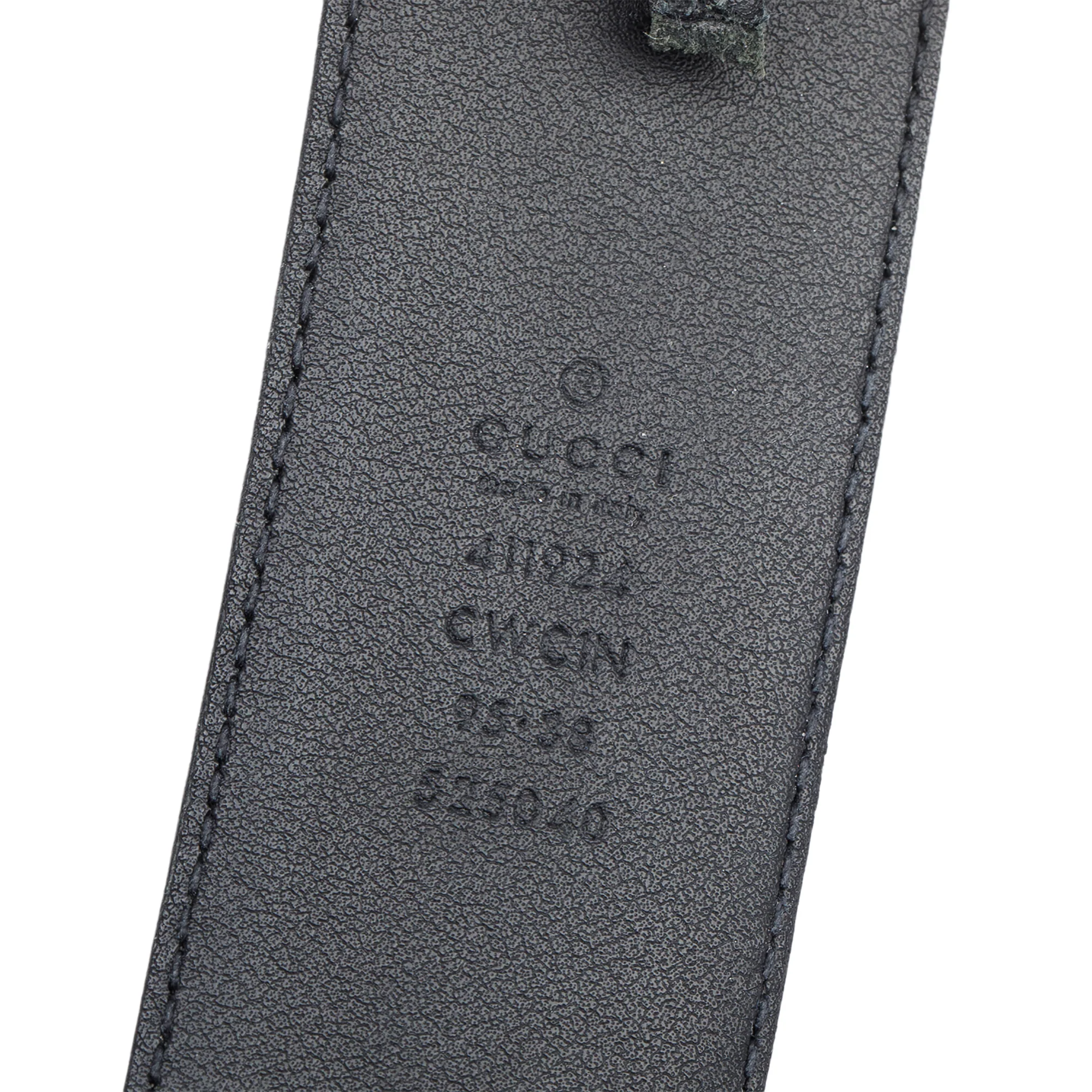 Gucci Black Signature Leather Interlocking G Logo Belt 95 38 - Image 2
