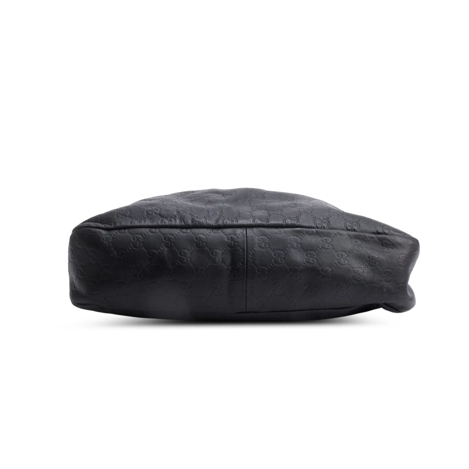 Gucci Black Signature Leather Medium Horsebit Hobo - Image 6