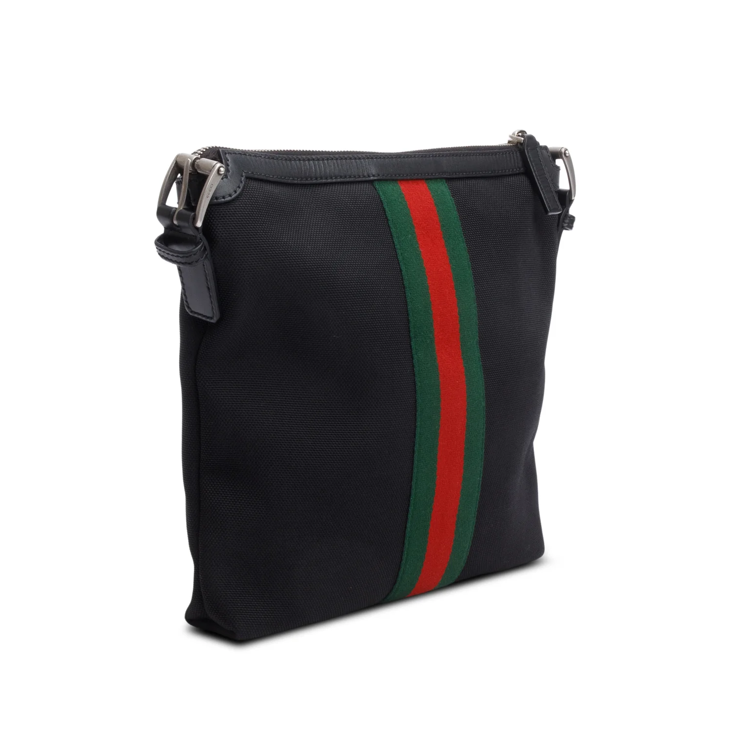 Gucci Black Techno Canvas Web Messenger Bag - Image 6