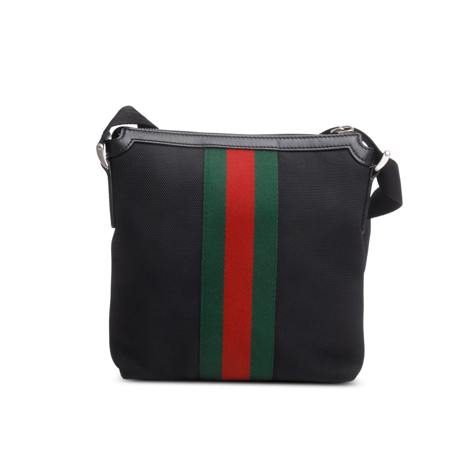 Gucci Black Techno Canvas Web Messenger Bag - Image 5