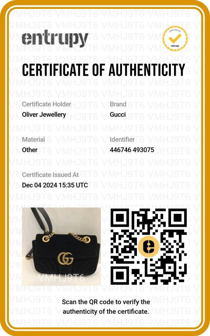 Gucci Black Velvet Matelasse GG Marmont Mini Shoulder Bag - Image 11