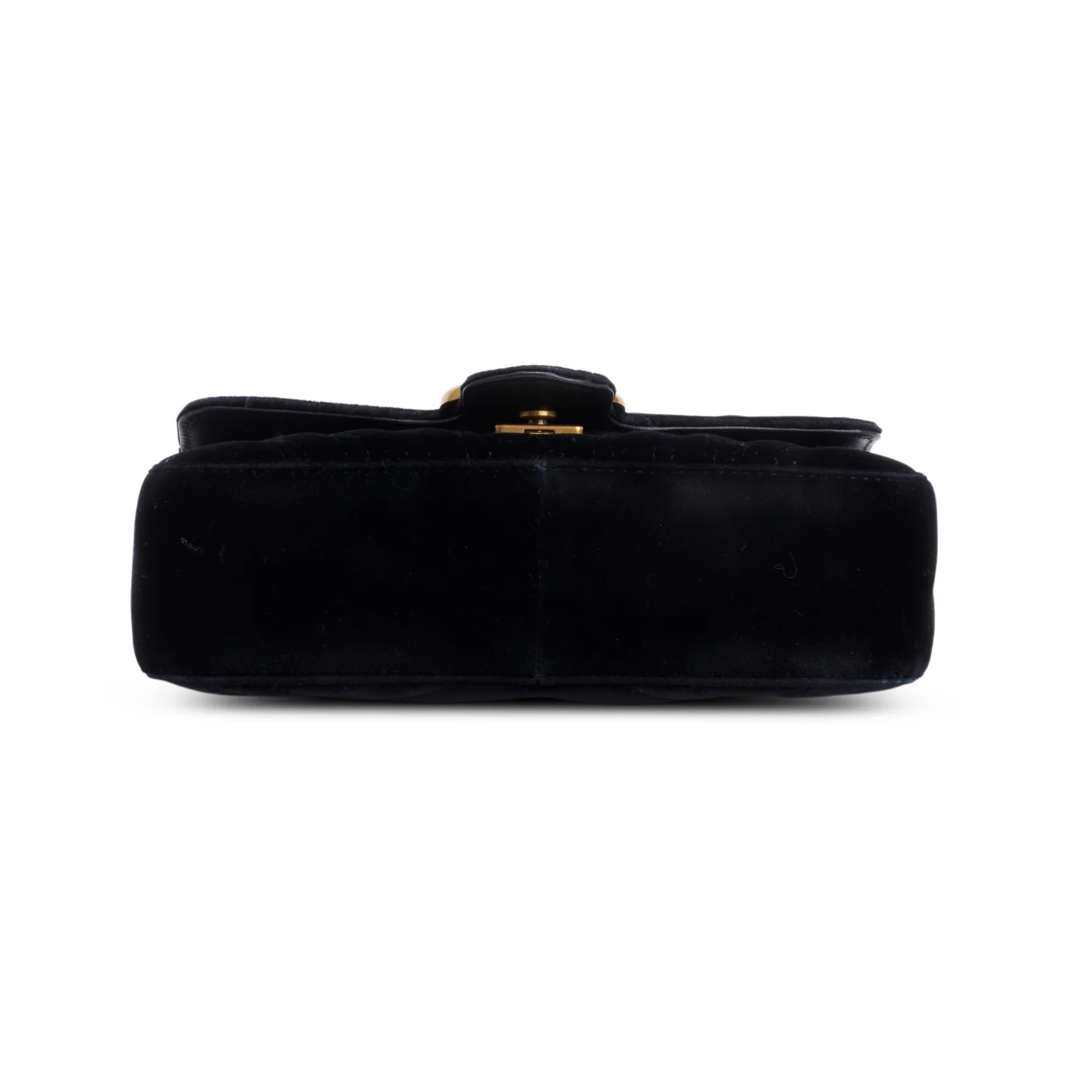 Gucci Black Velvet Matelasse GG Marmont Mini Shoulder Bag - Image 7
