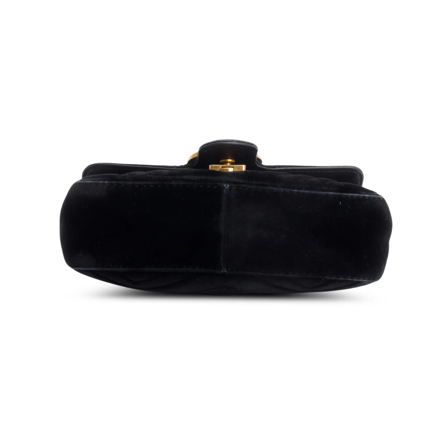 Gucci Black Velvet Matelasse Small GG Marmont Shoulder Bag - Image 7