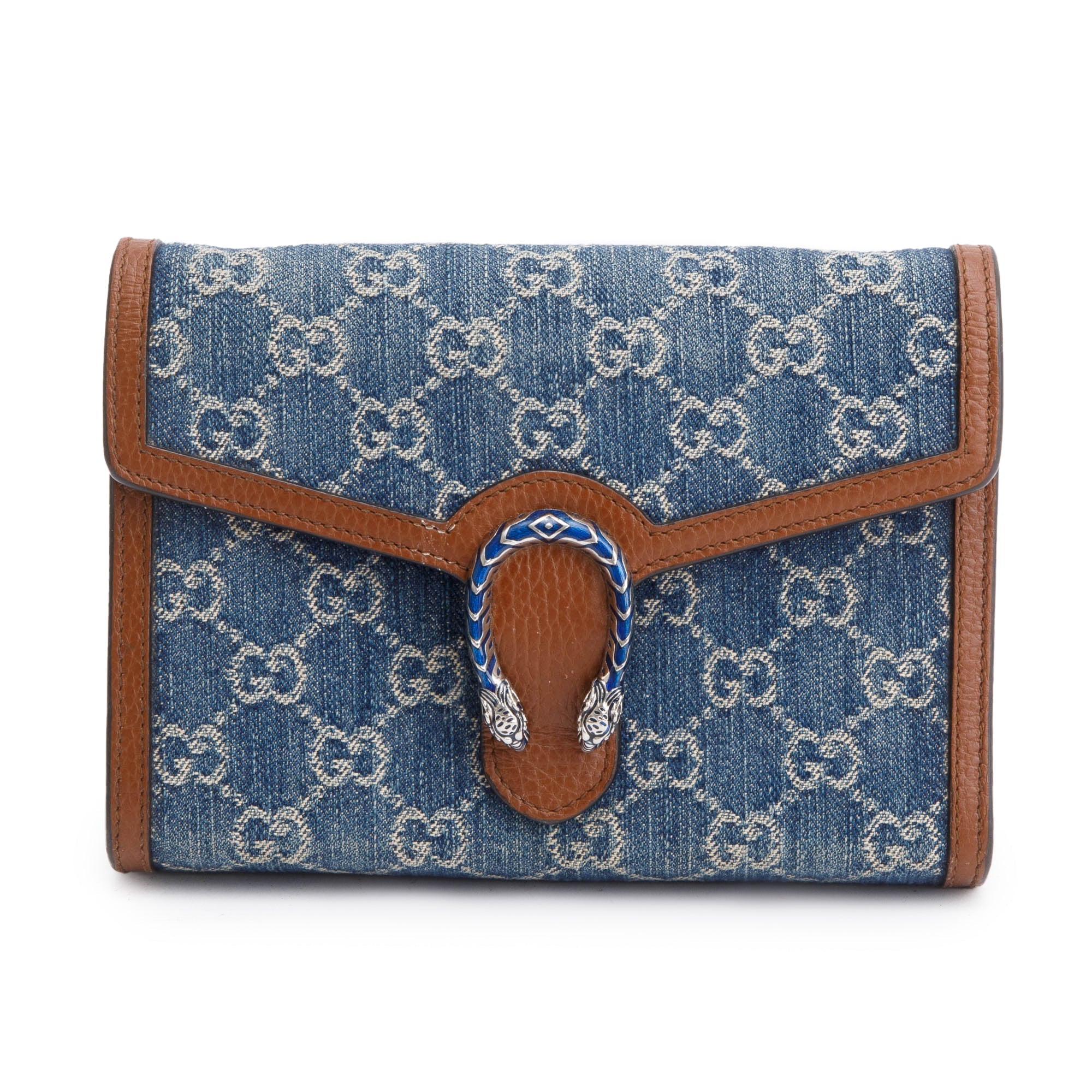 Gucci Blue GG Denim Mini Dionysus Wallet on Chain w/ Box - Image 4