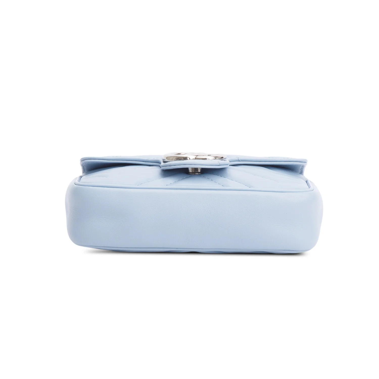 Gucci Blue GG Marmont Matelasse Leather Super Mini Bag - Image 7