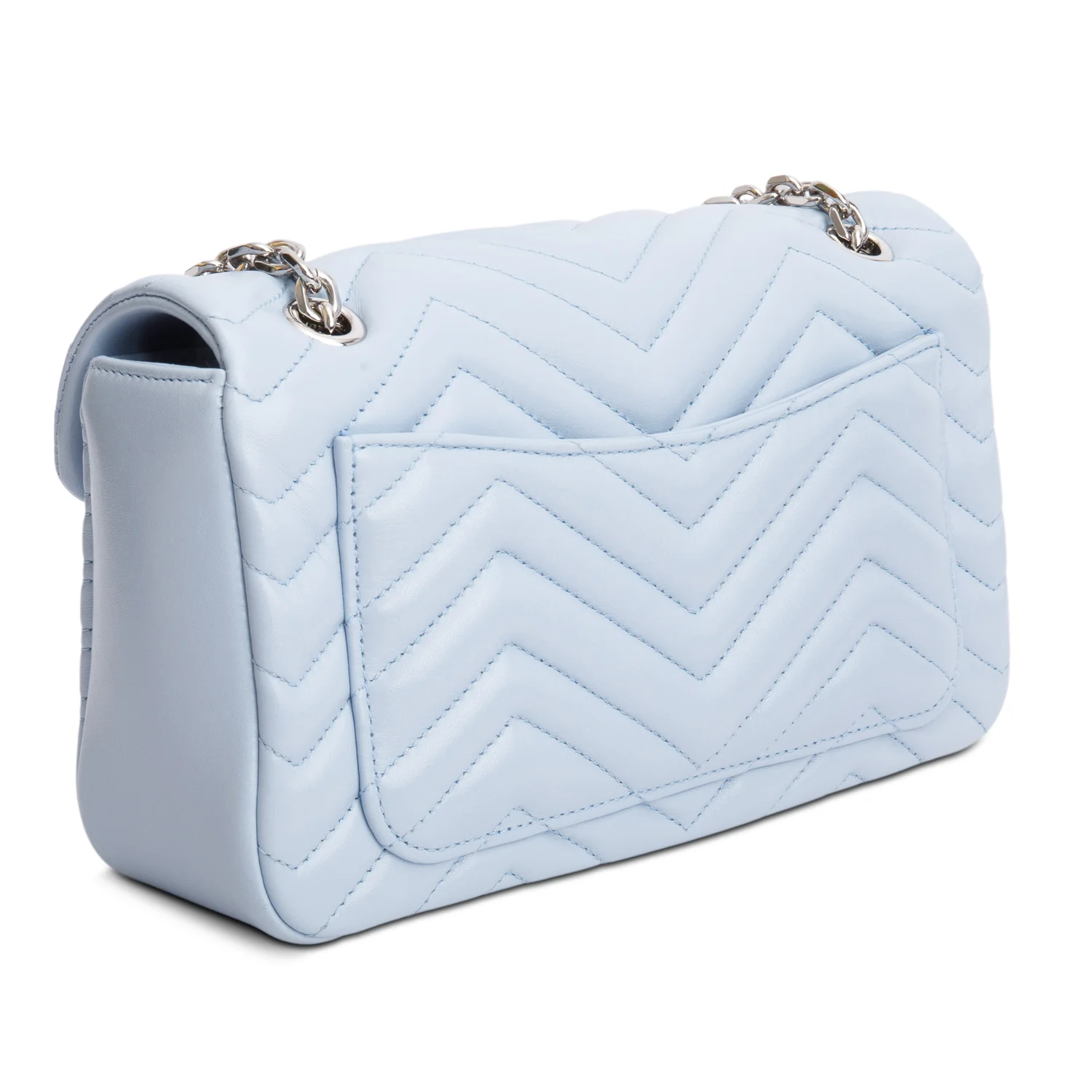 Gucci Blue GG Marmont Matelasse Medium Shoulder Bag w/ Box - Image 7