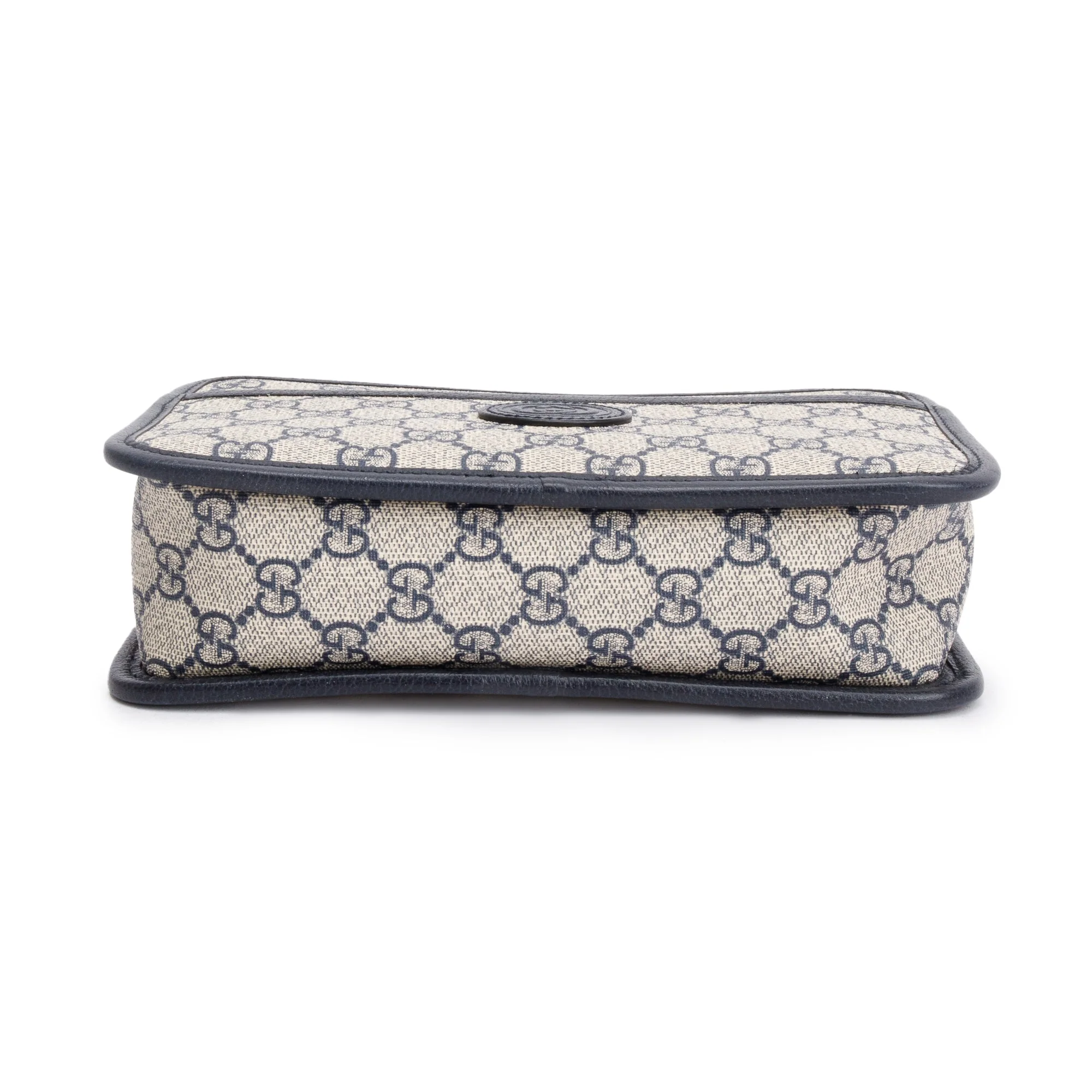 Gucci Blue GG Supreme Mini Bag with Interlocking G w/ Box - Image 8