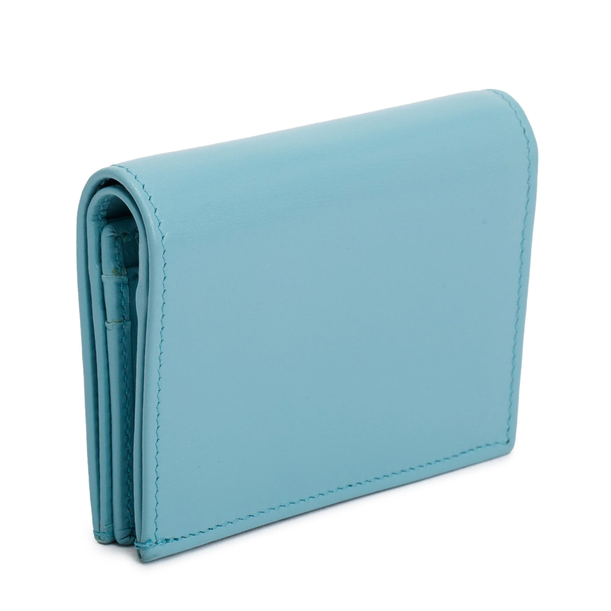 Gucci Blue Leather 1955 Horsebit Card Case Wallet - Image 4