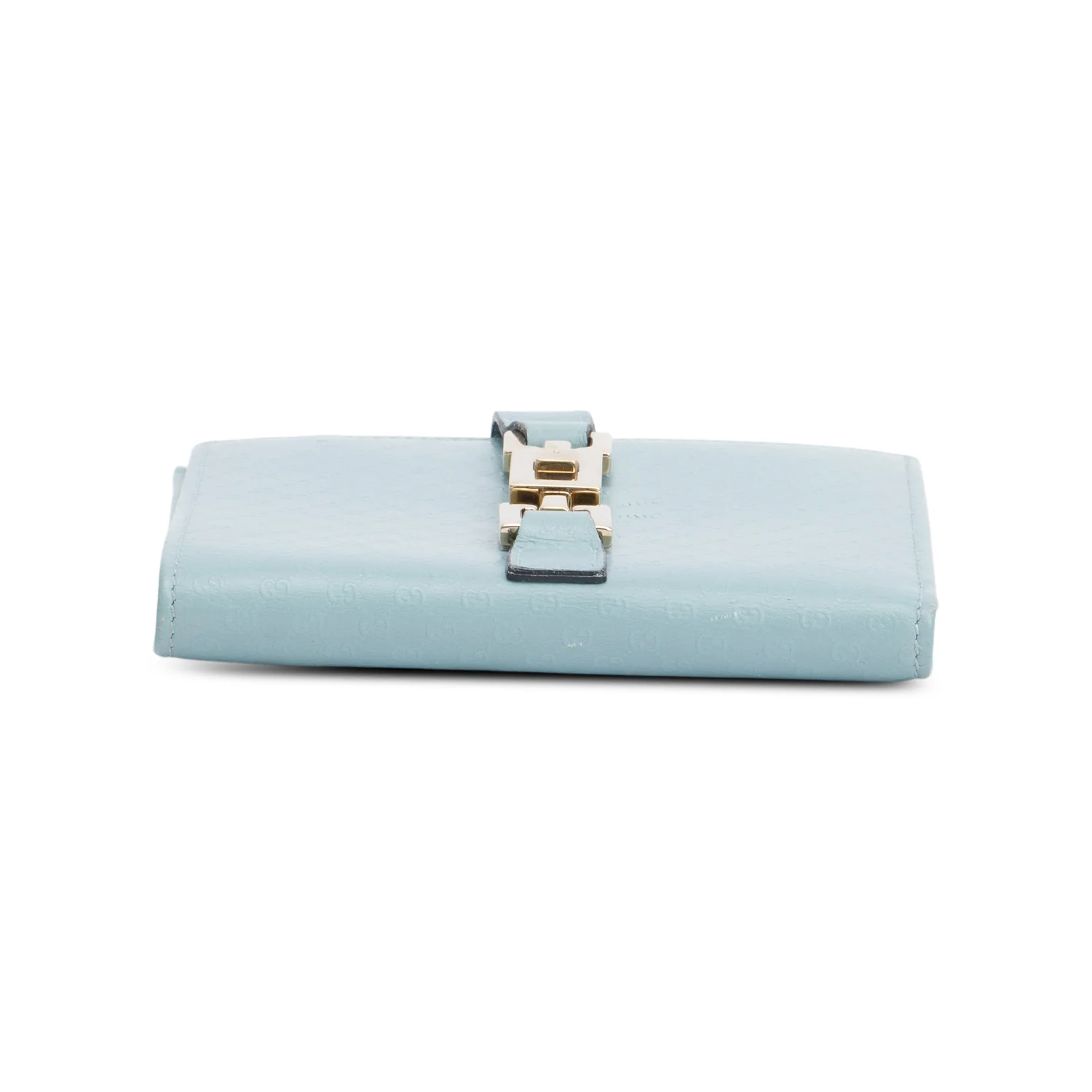 Gucci Blue Microguccissima Leather Jackie Compact Wallet - Image 5
