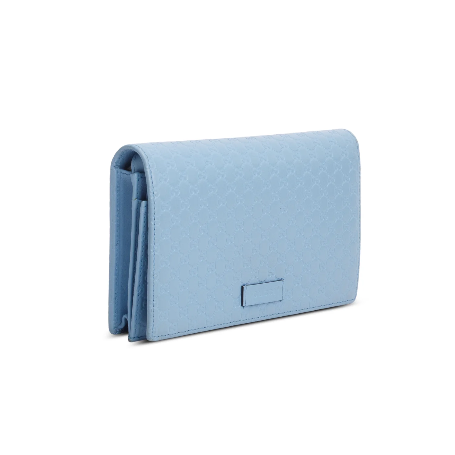 Gucci Blue Microguccissima Wallet on Strap w/ Box - Image 4
