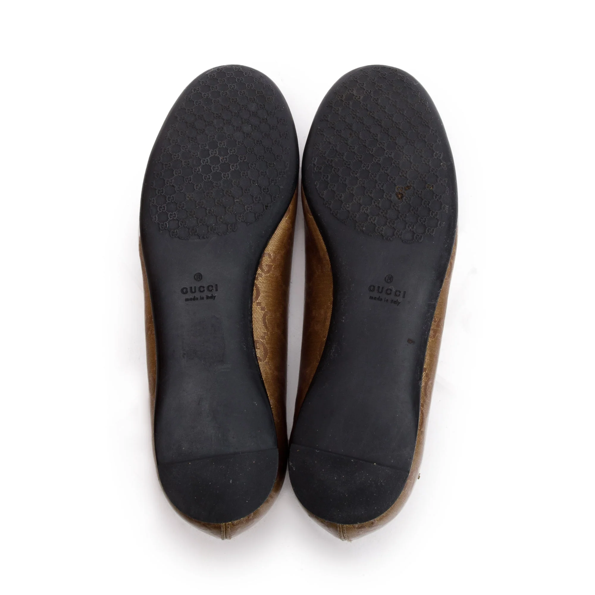 Gucci Brown GG Imprime Interlocking G Logo Ballet Flats, Size 35.5 - Image 6
