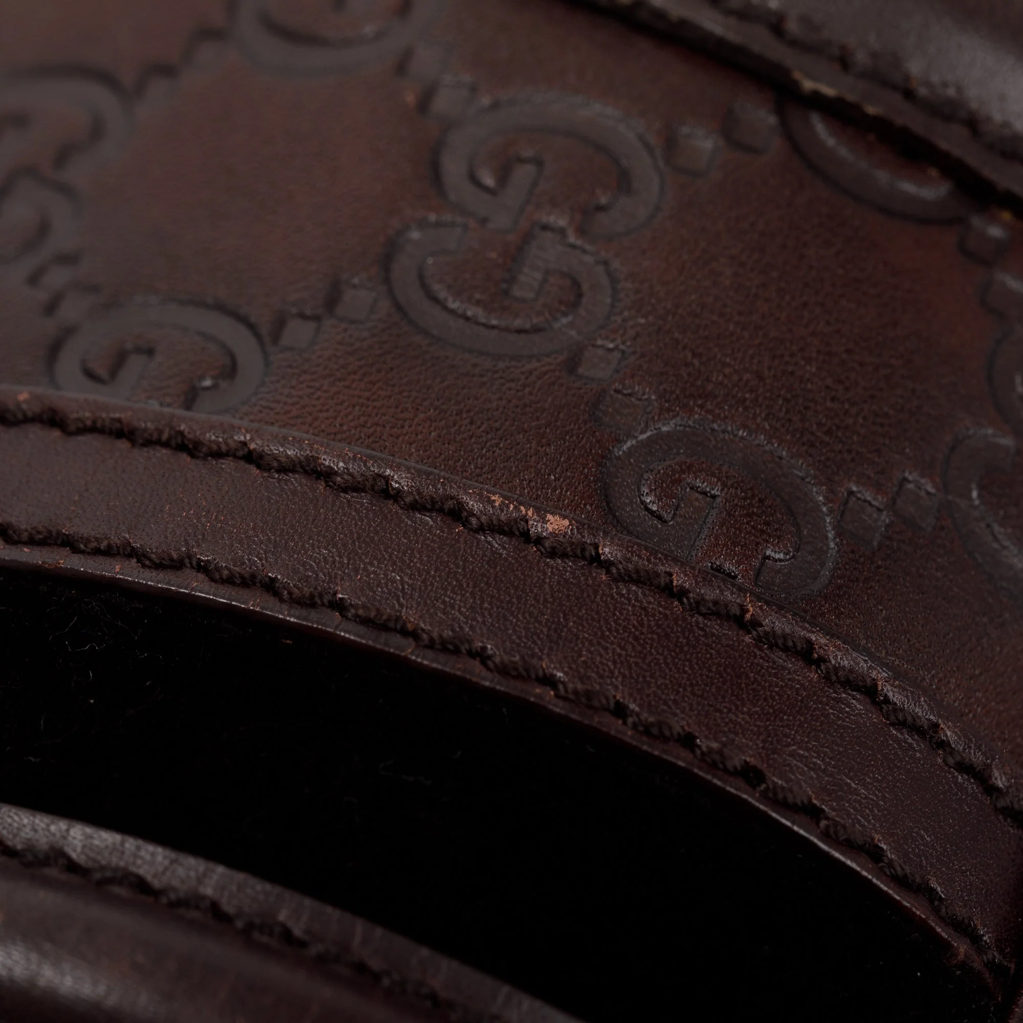 Gucci Brown GG Signature Leather Treasure Boston Bag - Image 7