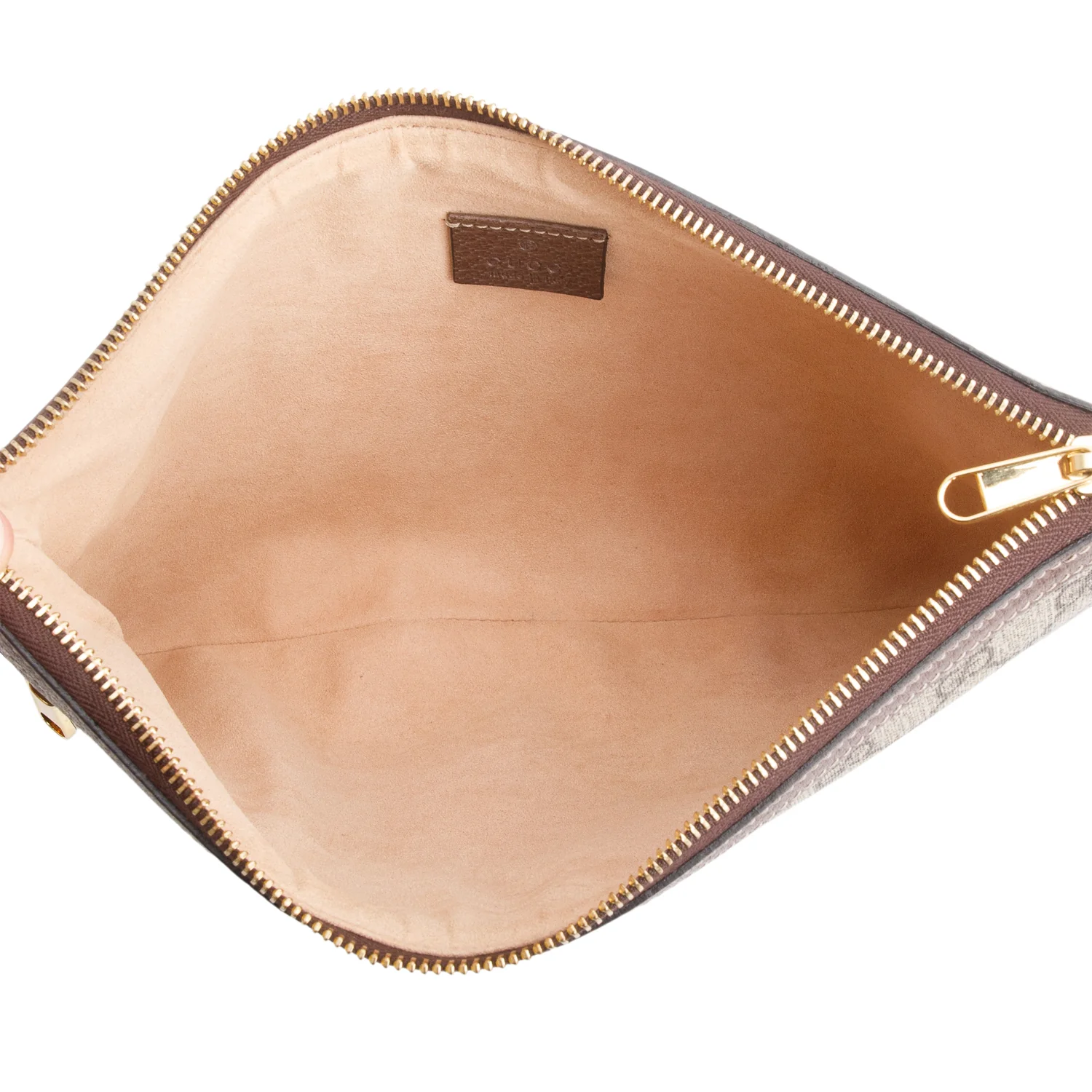 Gucci Brown GG Supreme Monogram Large Ophidia Pouch Clutch w/ Box - Image 7