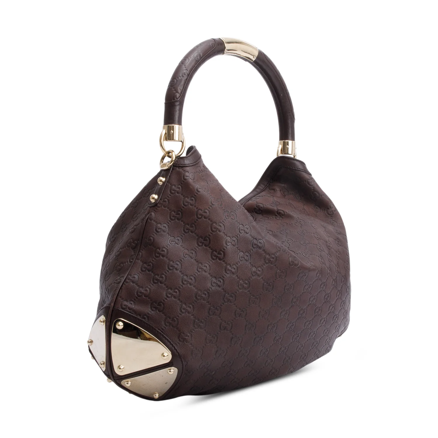 Gucci Brown Guccissima Leather Large  Bamboo Indy Tassel Hobo w/ Strap - Image 6