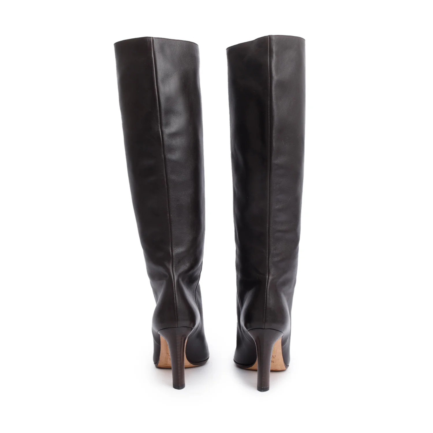 Gucci Brown Leather Knee-High Interlocking G Riding Boots, Size 37.5 - Image 4