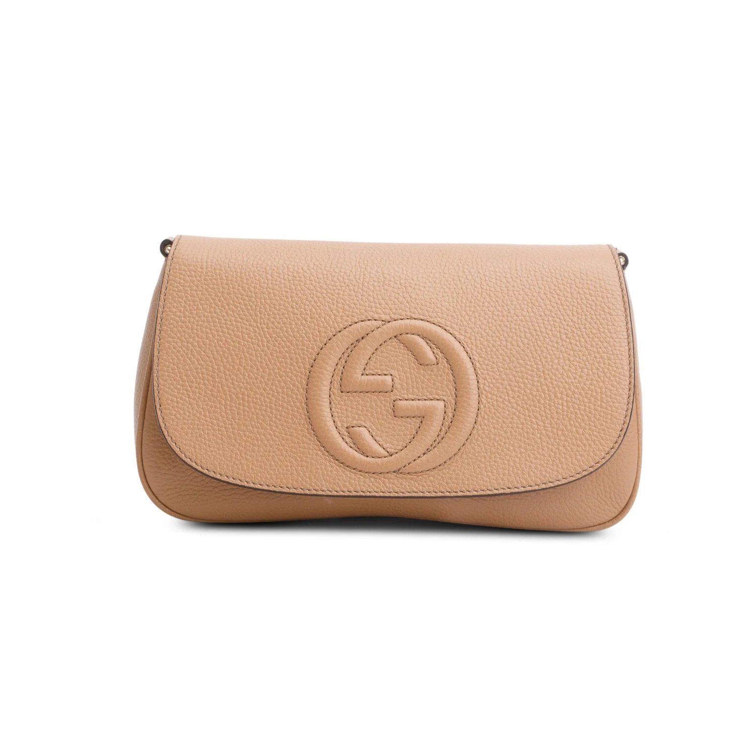 Gucci Brown Leather Medium Soho Chain Crossbody Bag - Image 3