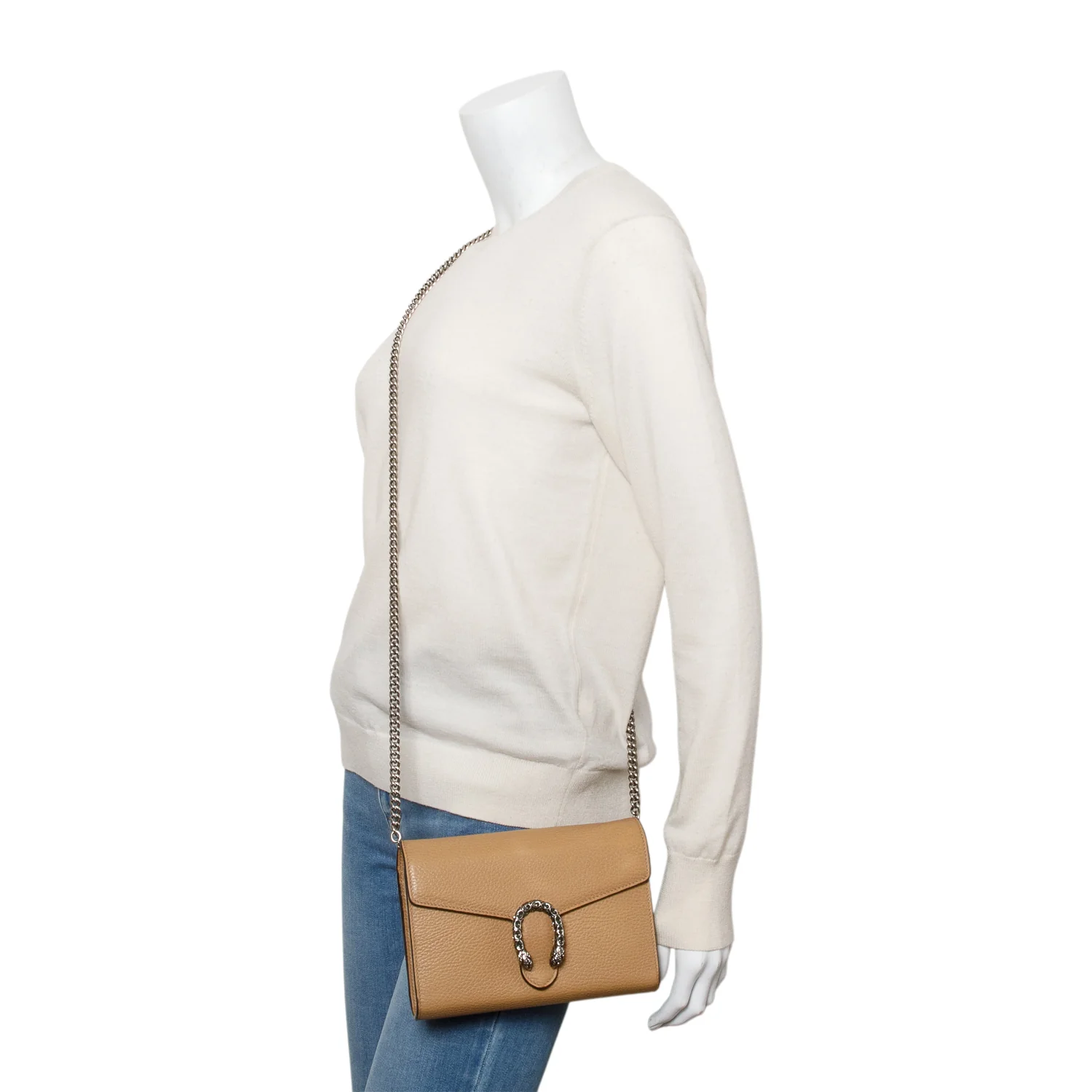 Gucci Brown Leather Mini Dionysus Wallet on Chain - Image 2