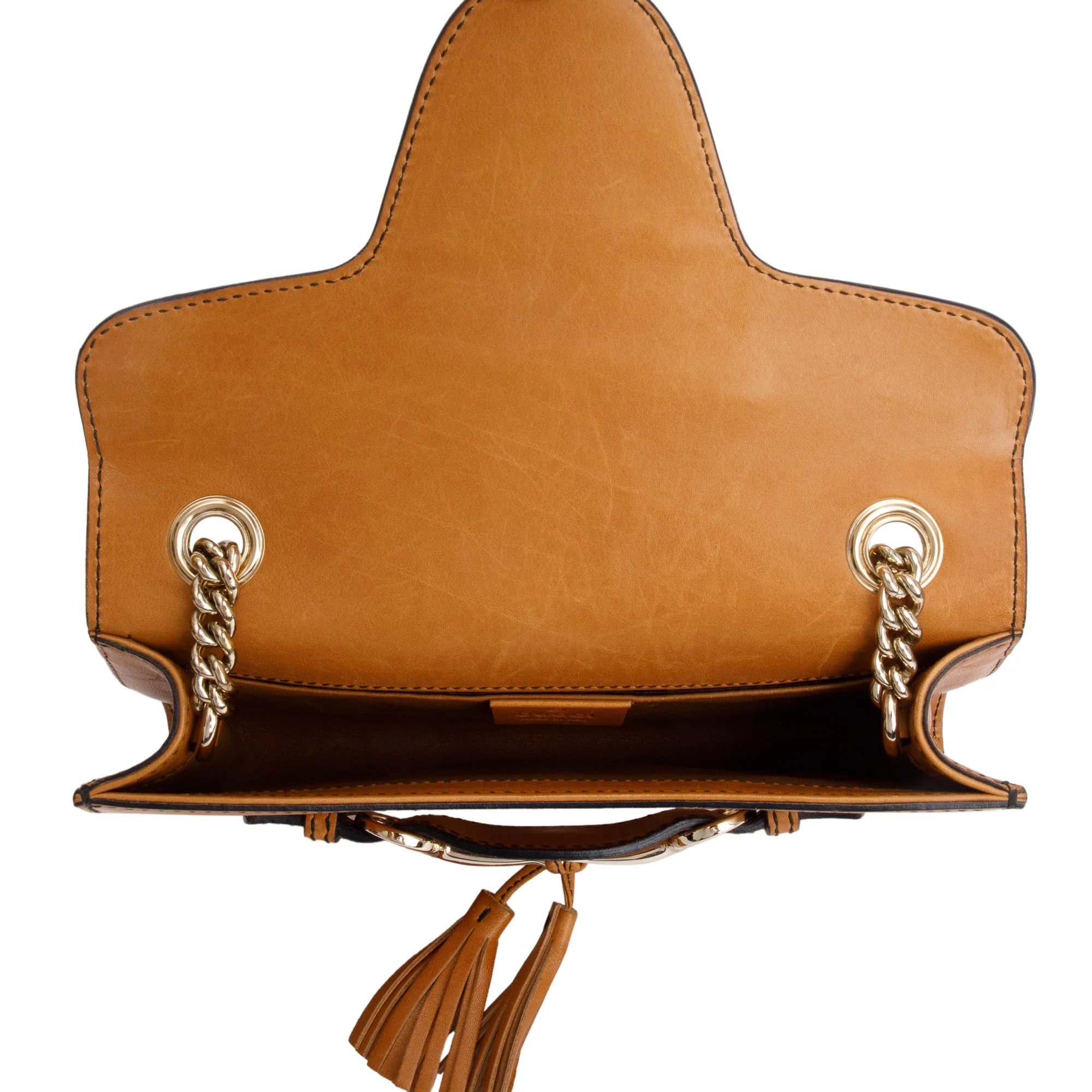 Gucci Brown Leather Small Emily Chain Shoulder Bag - Image 7