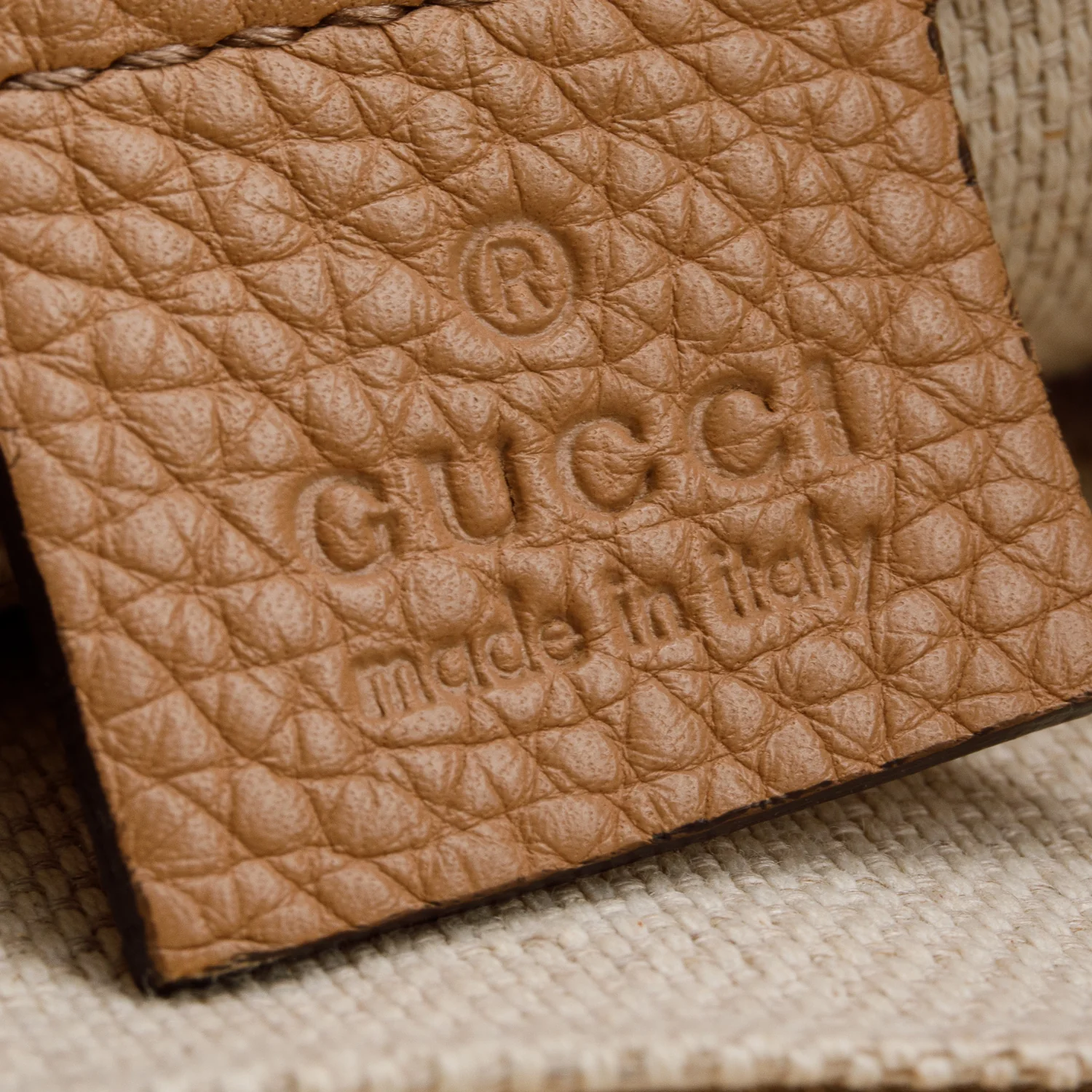 Gucci Brown Pebbled Calfskin Medium Soho Chain Shoulder Bag - Image 9