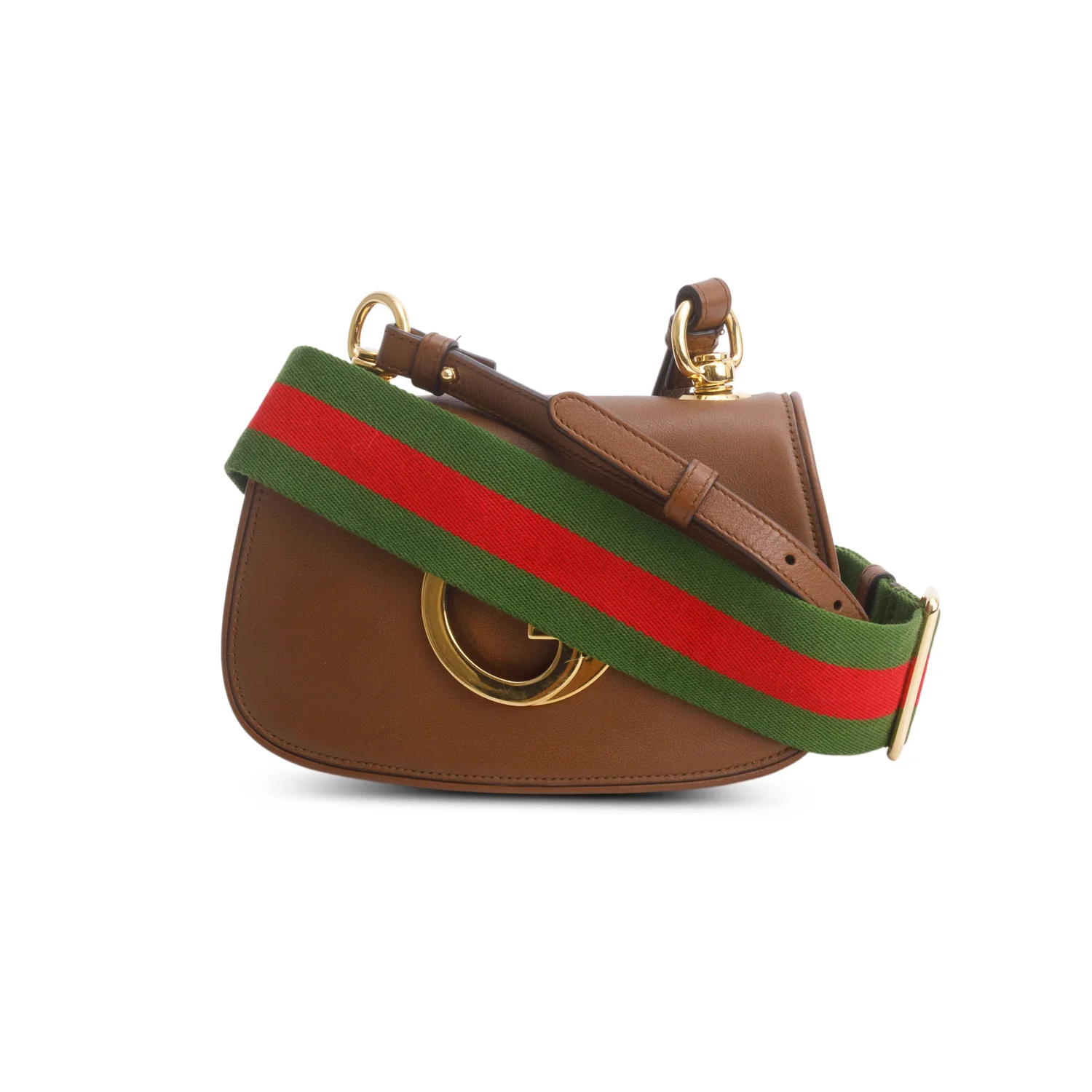 Gucci Brown Roxy Calfskin Web Mini Blondie Shoulder Bag w/ Straps - Image 3
