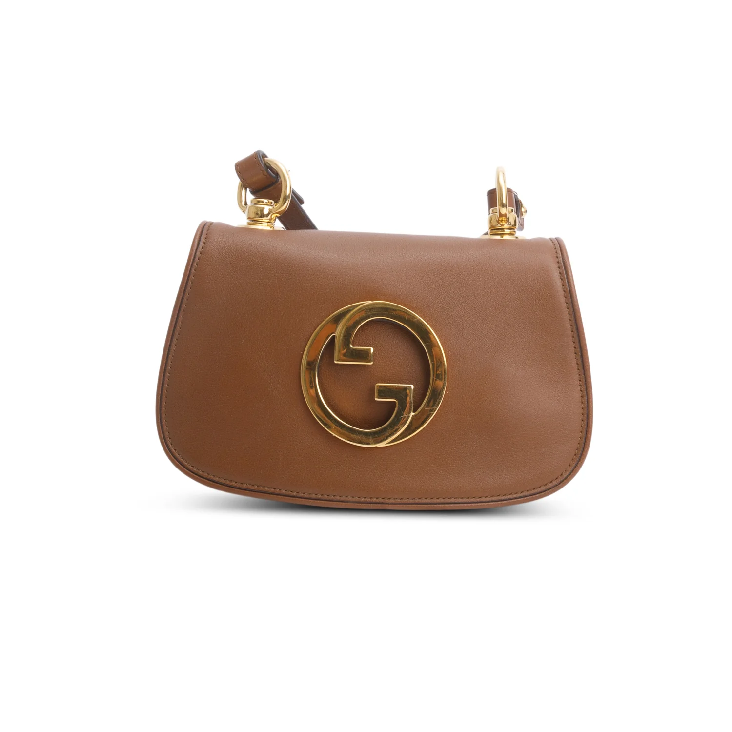 Gucci Brown Roxy Calfskin Web Mini Blondie Shoulder Bag w/ Straps - Image 4