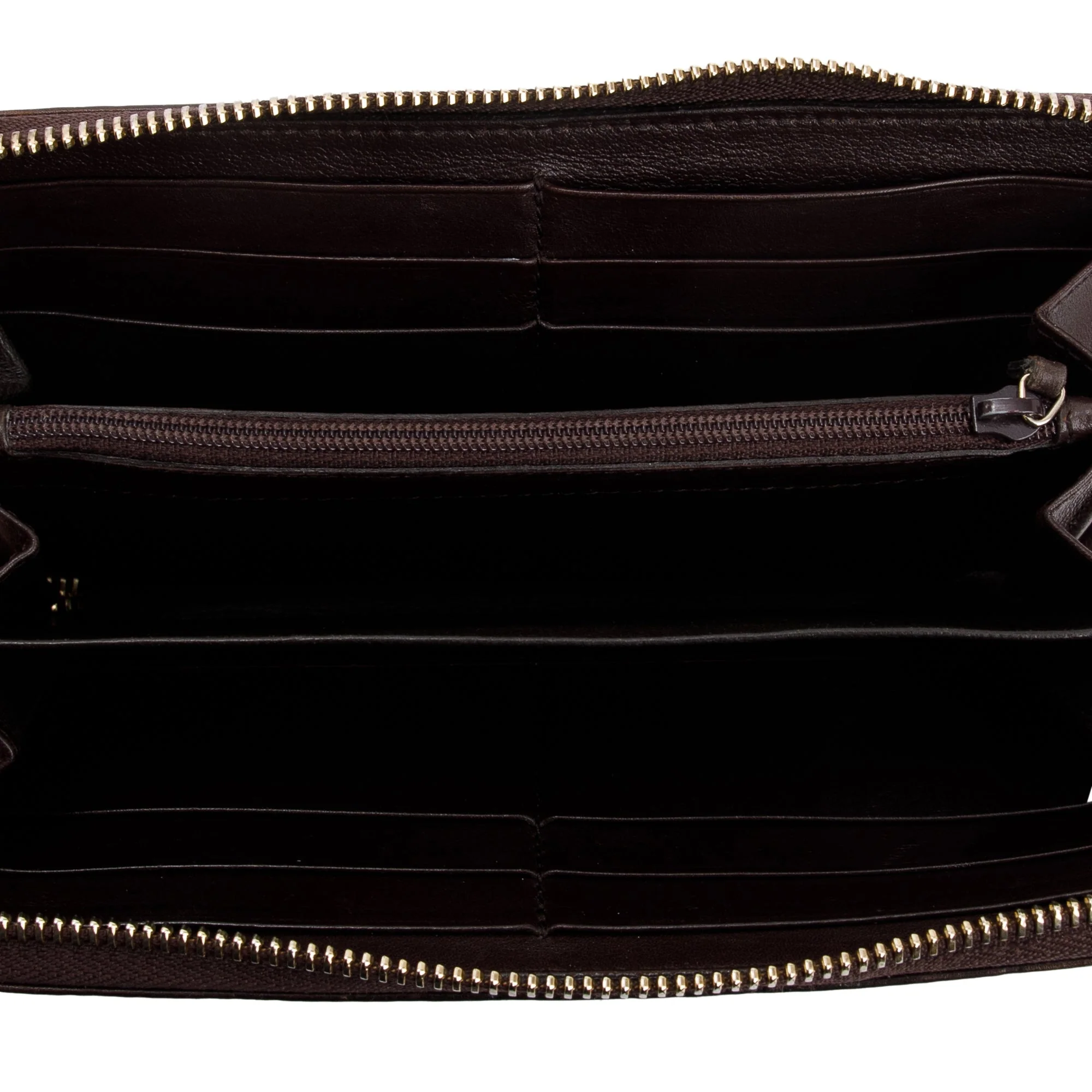 Gucci Brown Signature Leather Continental Zip Wallet - Image 7