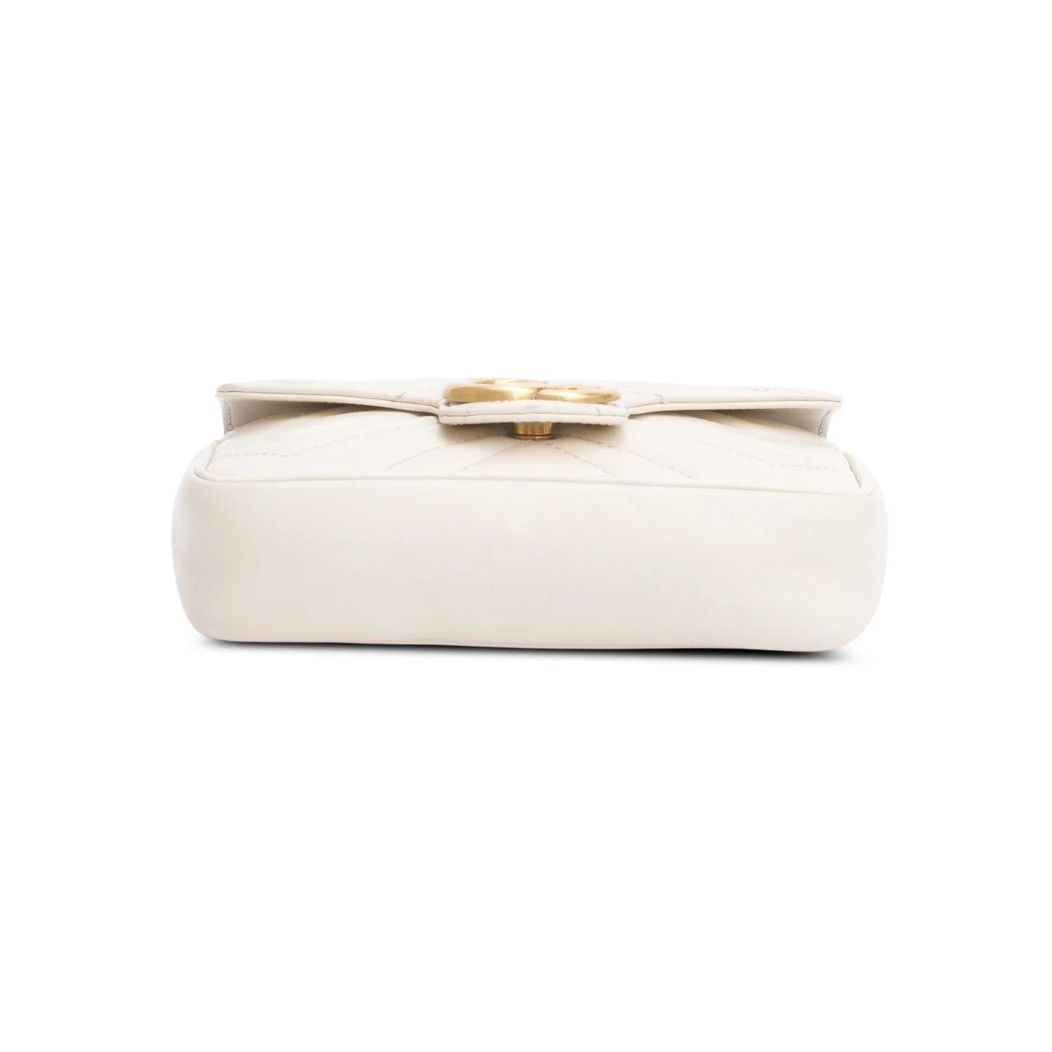 Gucci Cream GG Marmont Matelasse Leather Super Mini Bag - Image 7