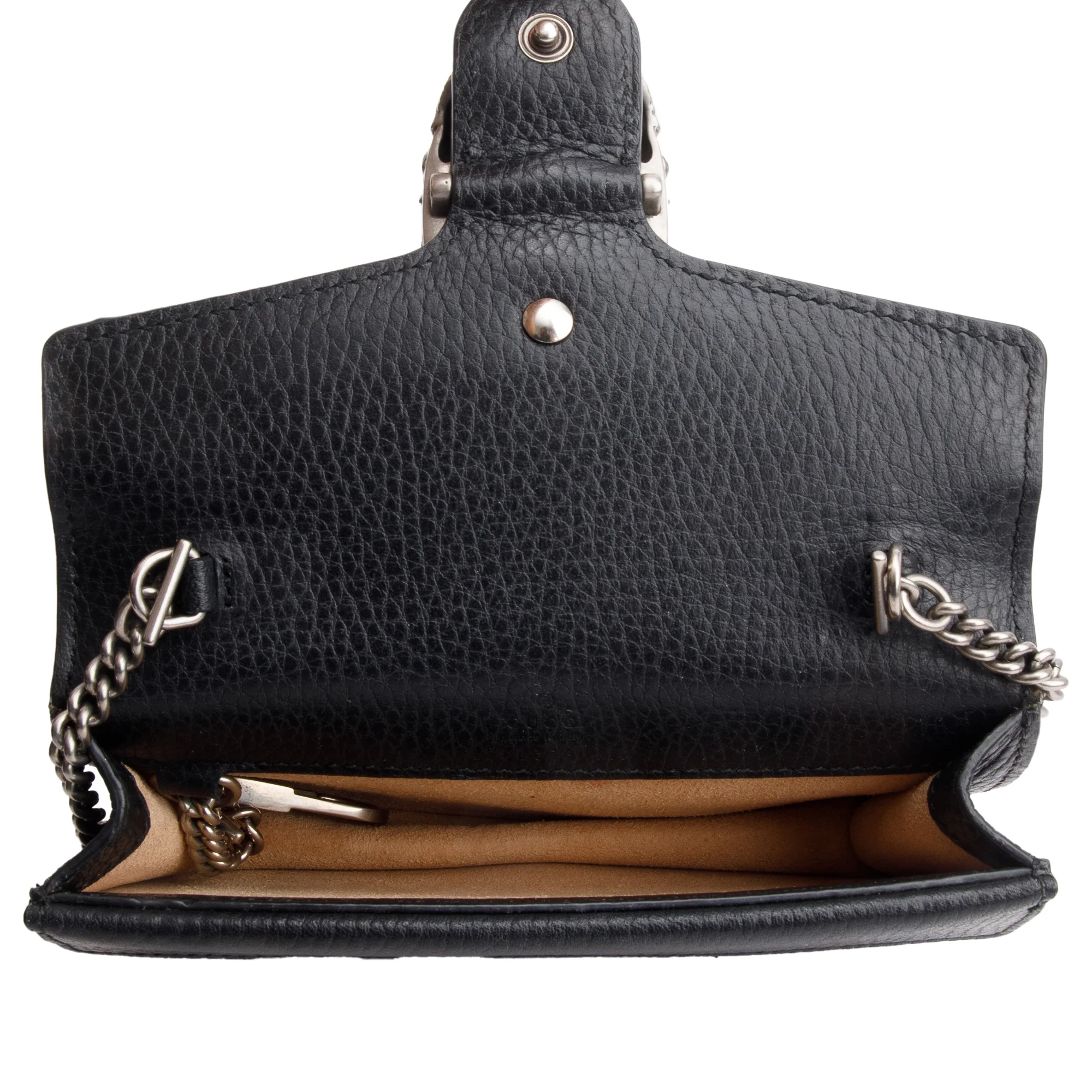 Gucci Dionysus Black Leather Super Mini Bag - Image 8