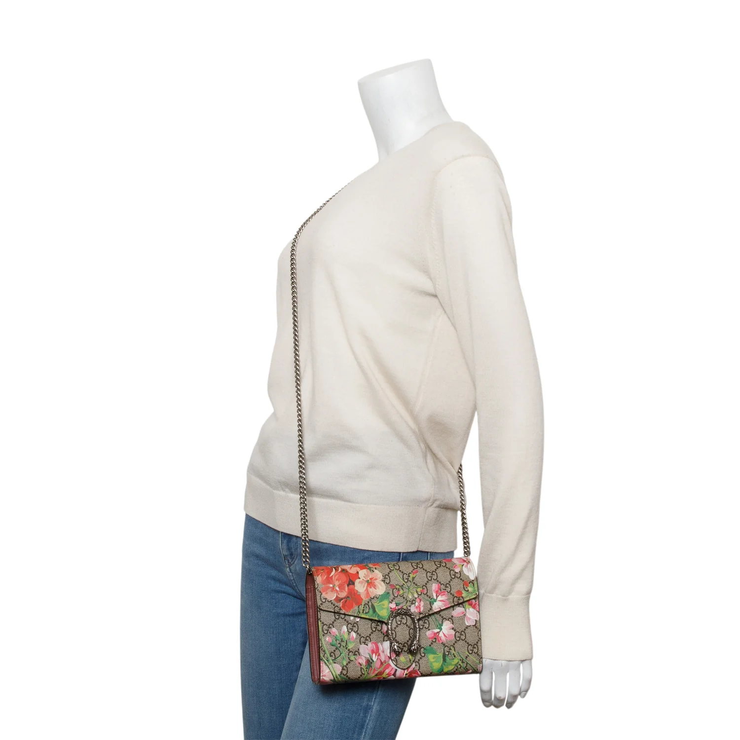 Gucci Dionysus GG Supreme Blooms Wallet on Chain - Image 2