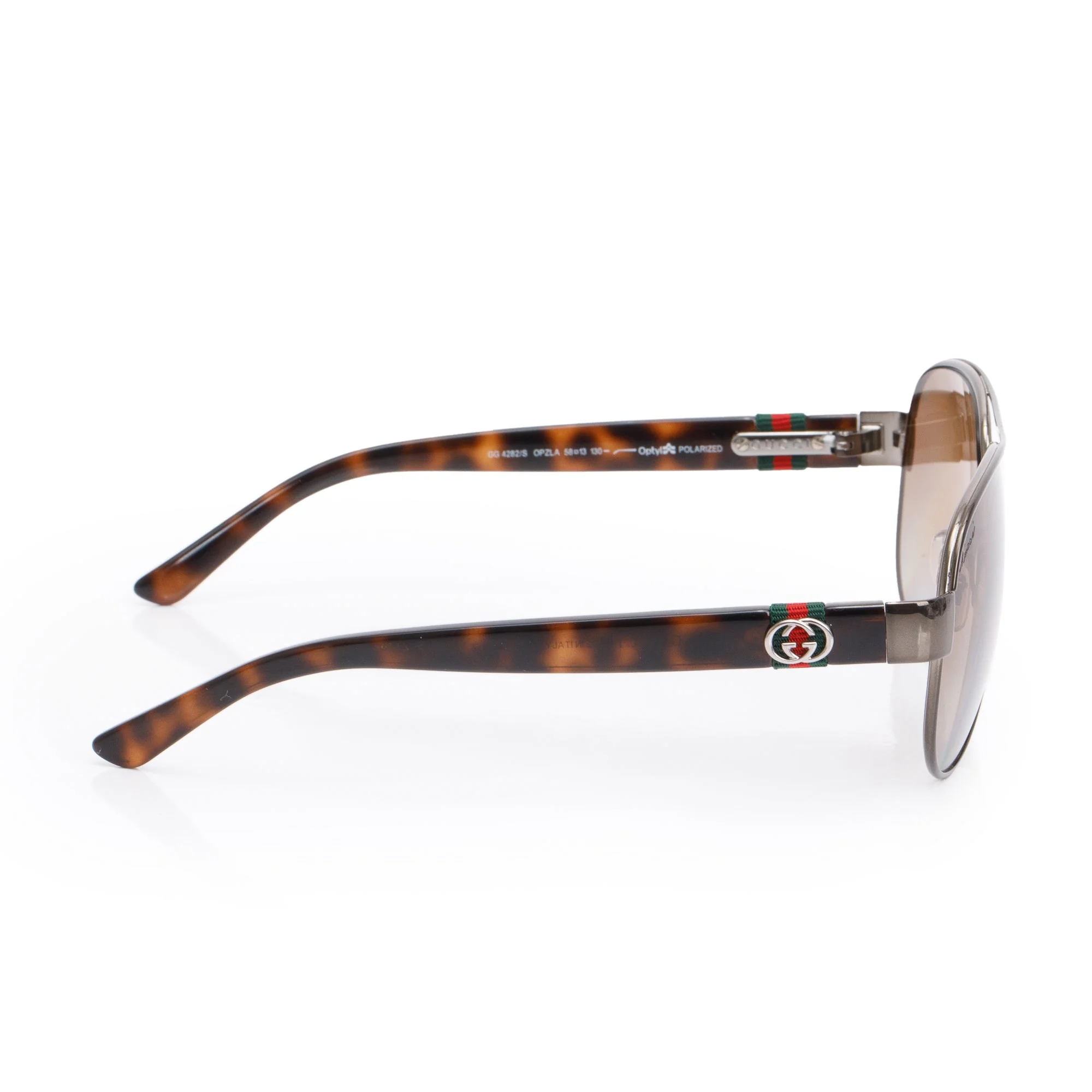 Gucci GG 04282/S Gun-Metal Frame Aviator Sunglasses w/ Case - Image 3