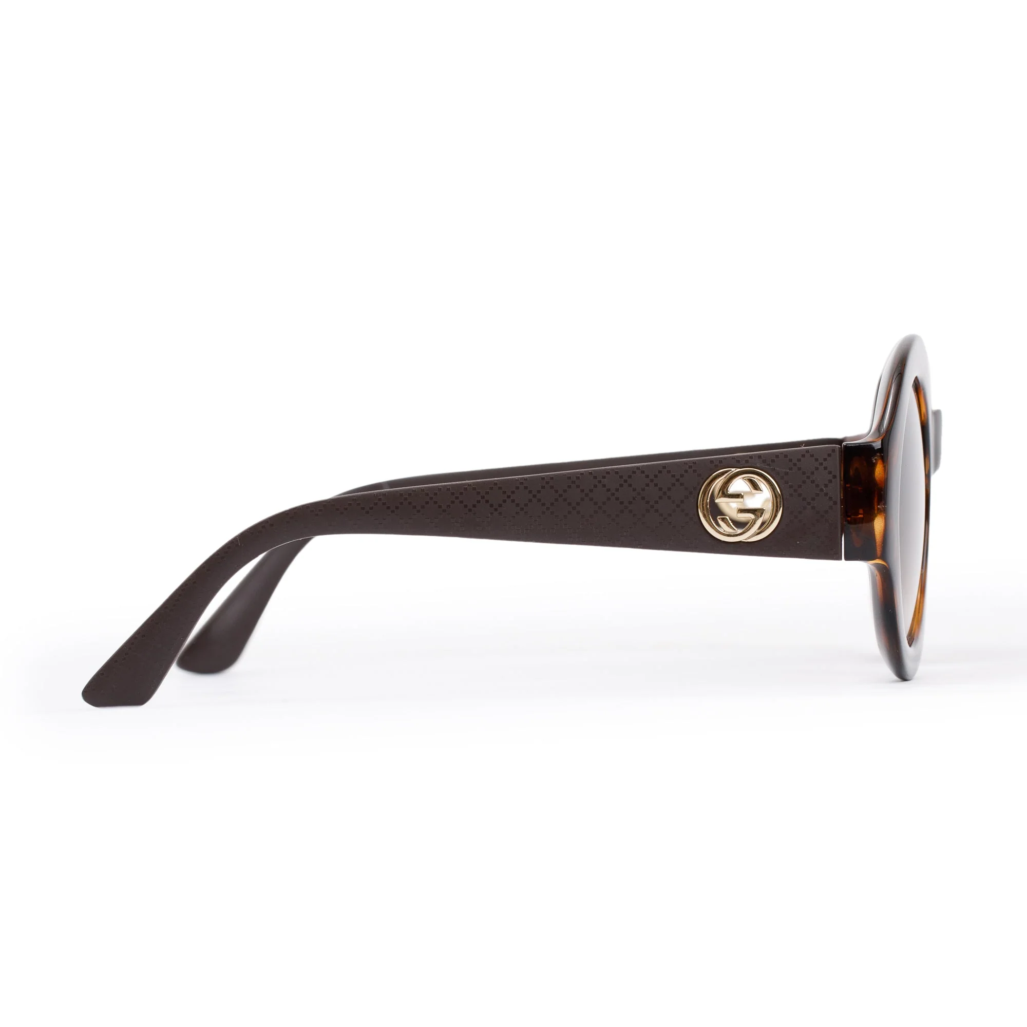 Gucci GG 3788/S Havana Acetate Diamante Round Sunglasses w/ Case - Image 3