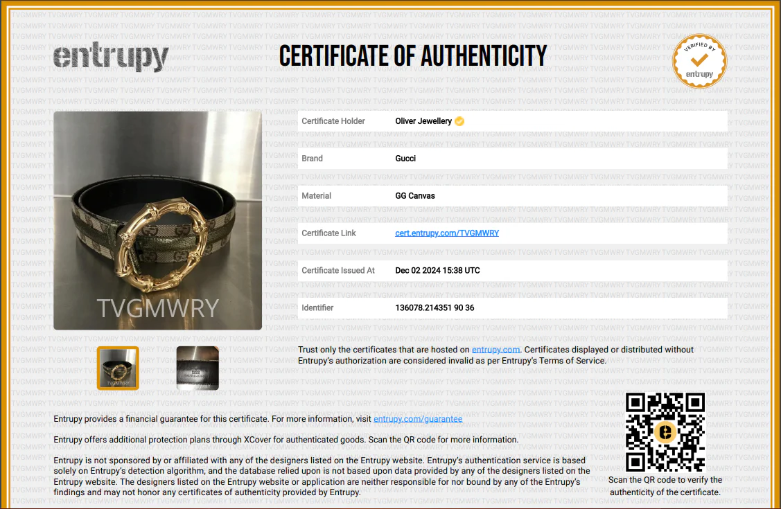 Gucci GG Canvas & Metallic Gold Leather Bamboo Buckle Belt 90 36 - Image 3