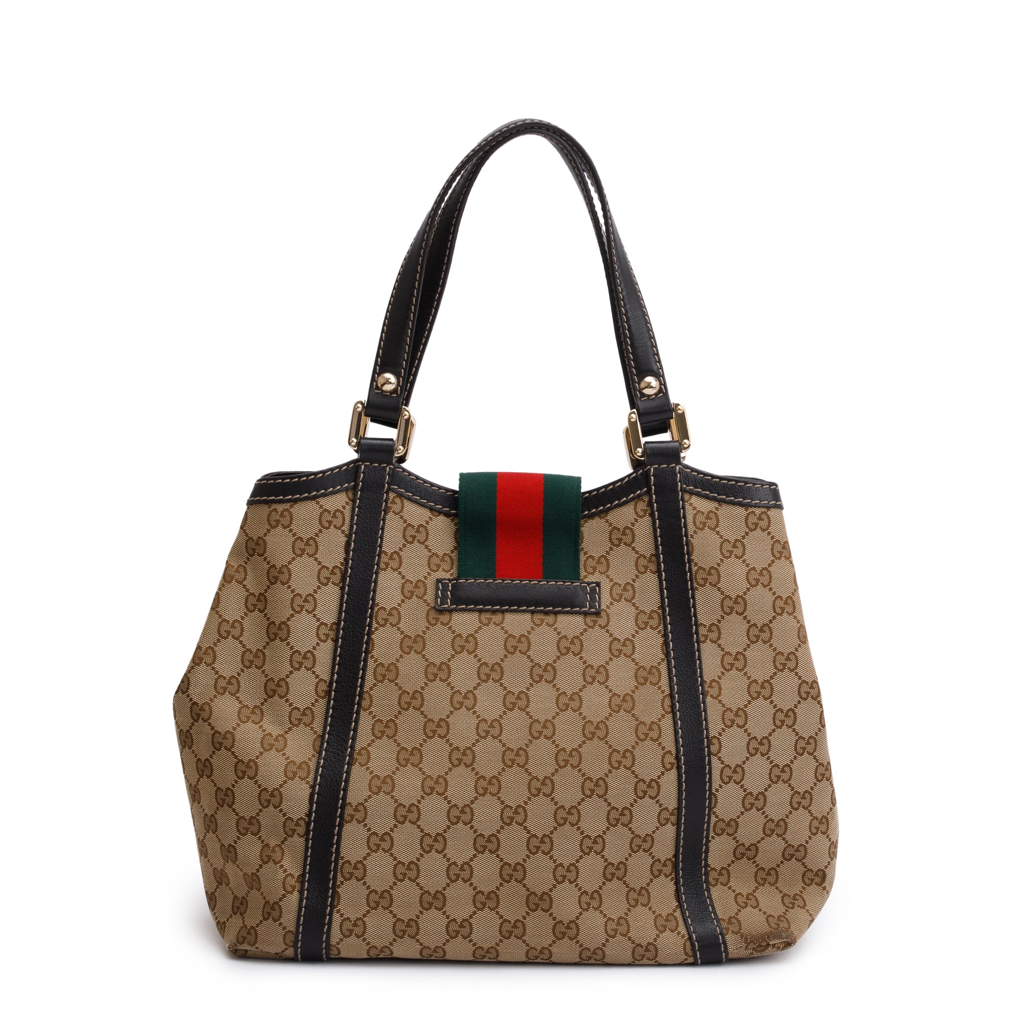 Gucci GG Canvas Web Medium New Ladies Shoulder Bag - Image 4