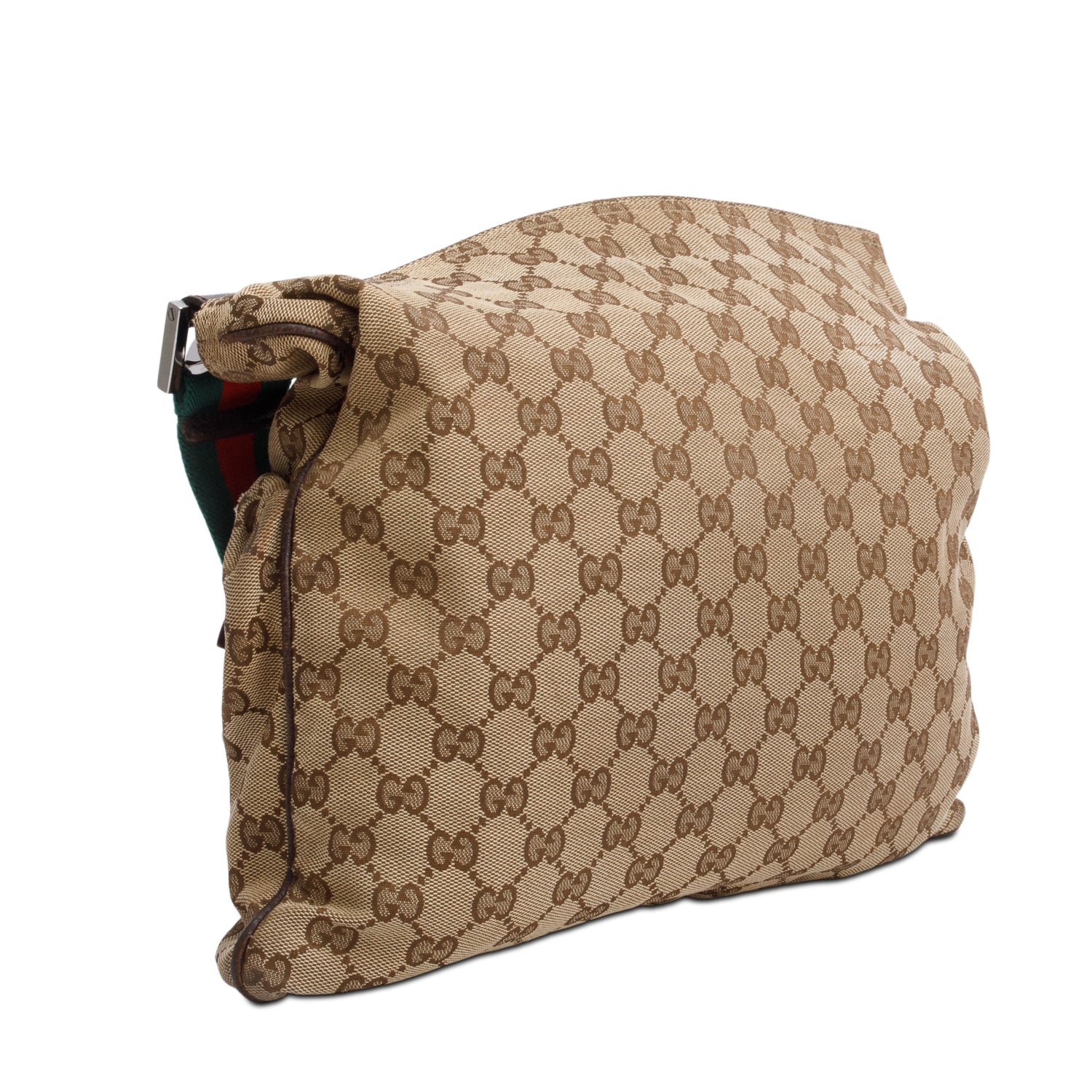 Gucci GG Canvas Web Sherry Medium Double Pocket Shoulder Bag - Image 6