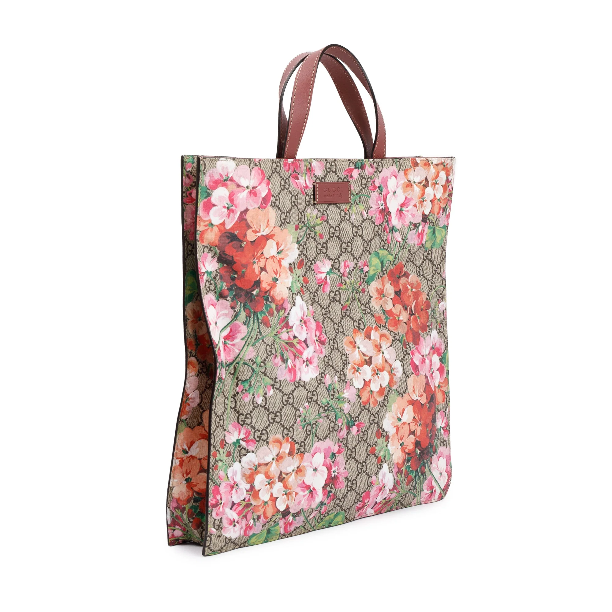 Gucci GG Supreme Blooms Canvas Soft Vertical Tote w/ Strap - Image 4