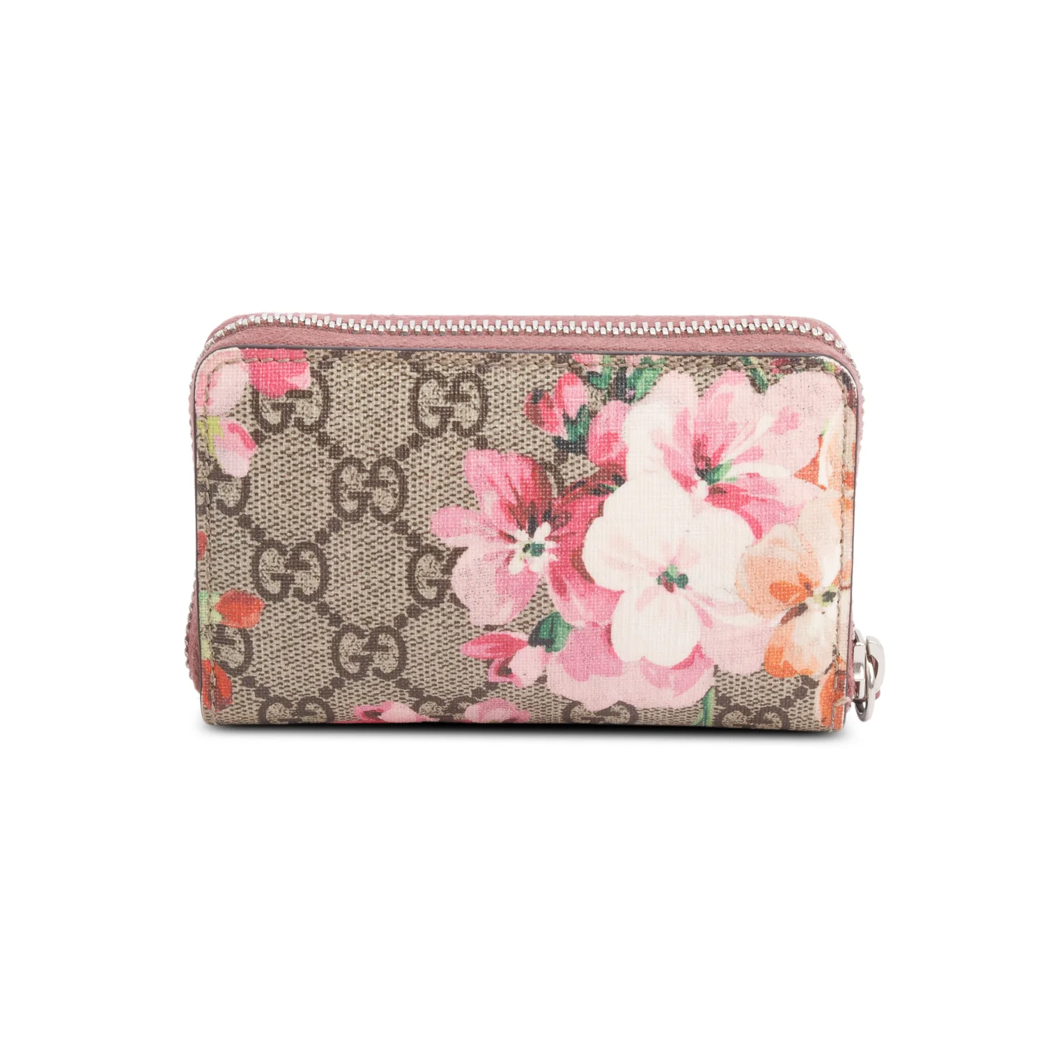 Gucci GG Supreme Blooms Zip Around Card Case Wallet - Image 3