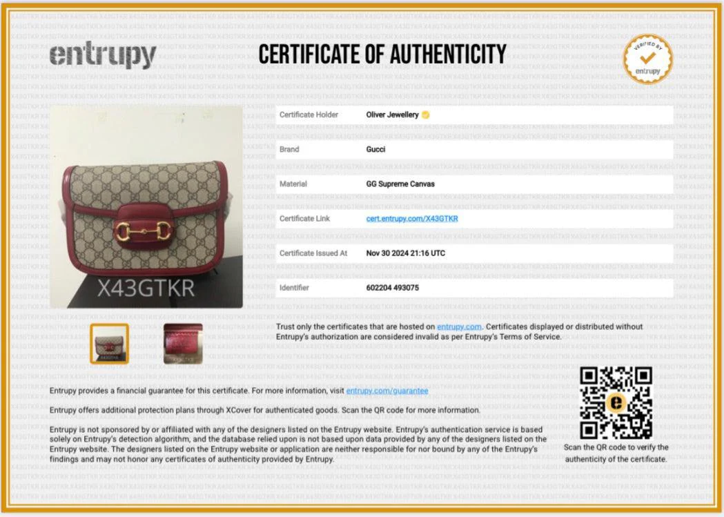 Gucci GG Supreme Canvas Red Leather Trim Horsebit 1955 Small Shoulder Bag - Image 11