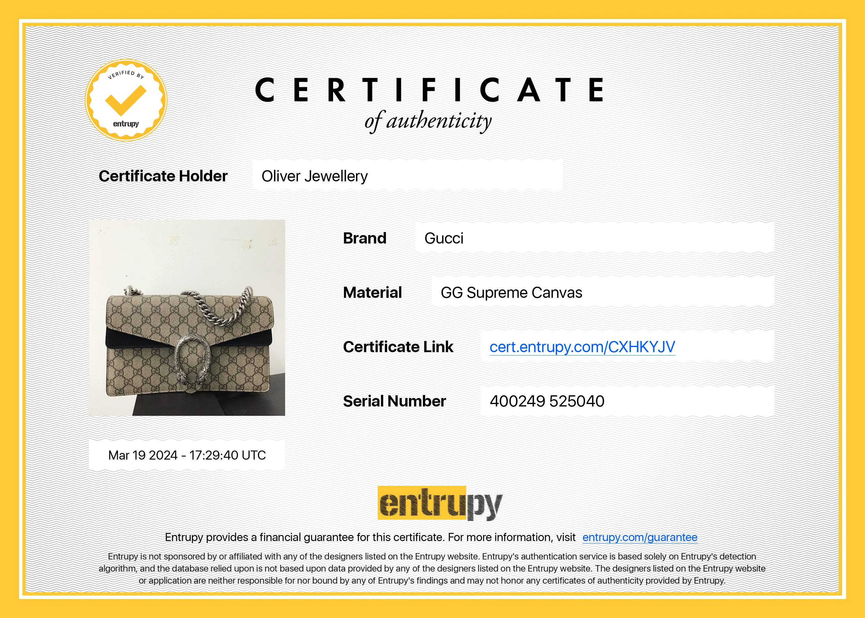 Gucci GG Supreme Dionysus Small Shoulder Bag - Image 10