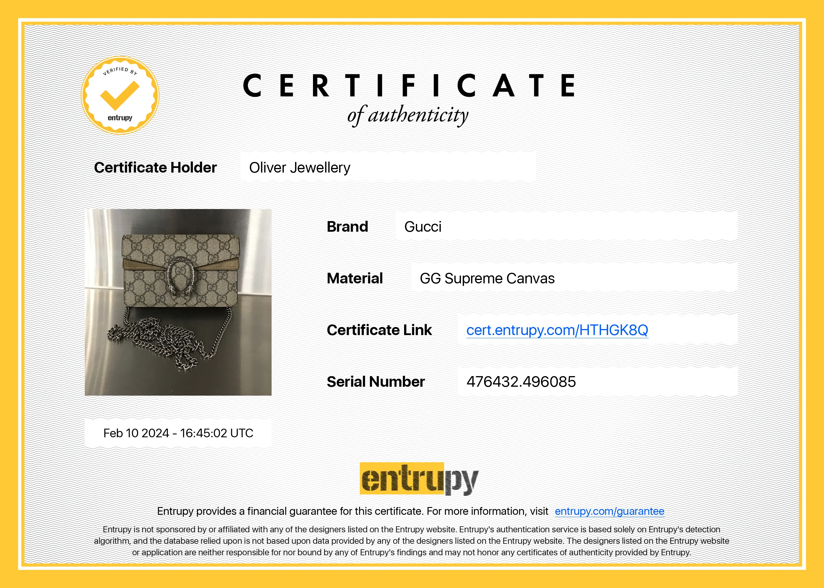 Gucci GG Supreme Dionysus Super Mini Bag - Image 10