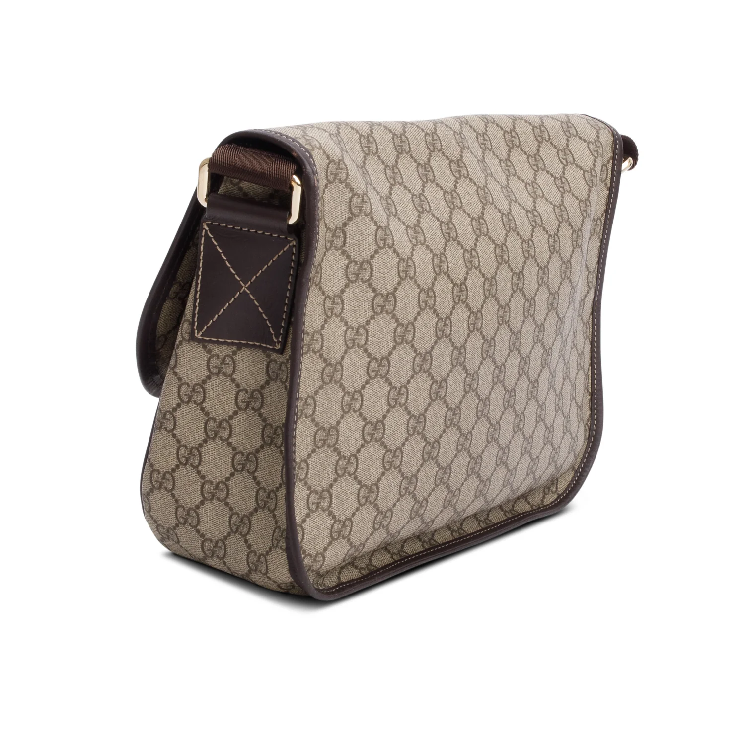 Gucci GG Supreme Double Buckle Flap Messenger Bag - Image 6