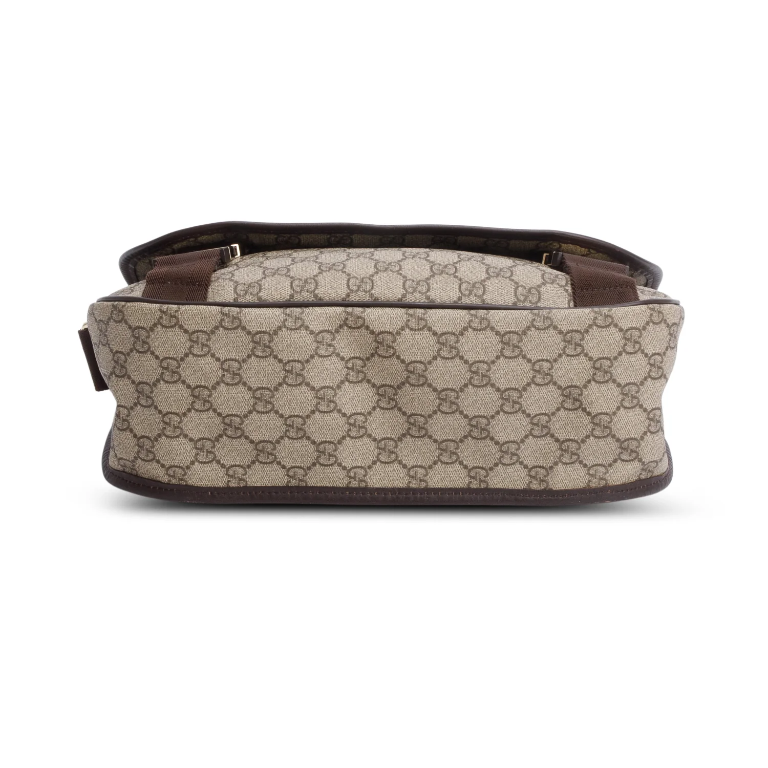 Gucci GG Supreme Double Buckle Flap Messenger Bag - Image 7