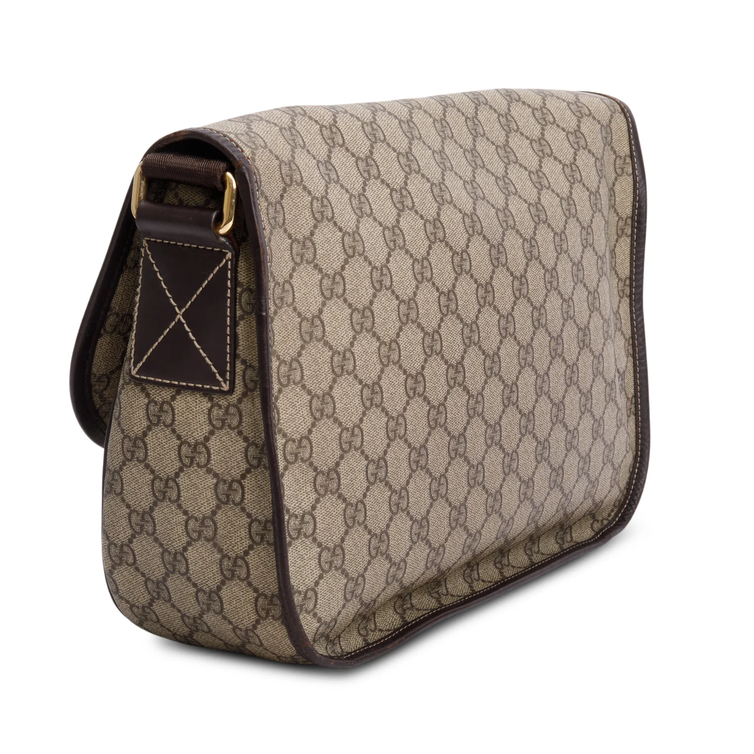 Gucci GG Supreme Double Buckle Flap Messenger Bag - Image 5