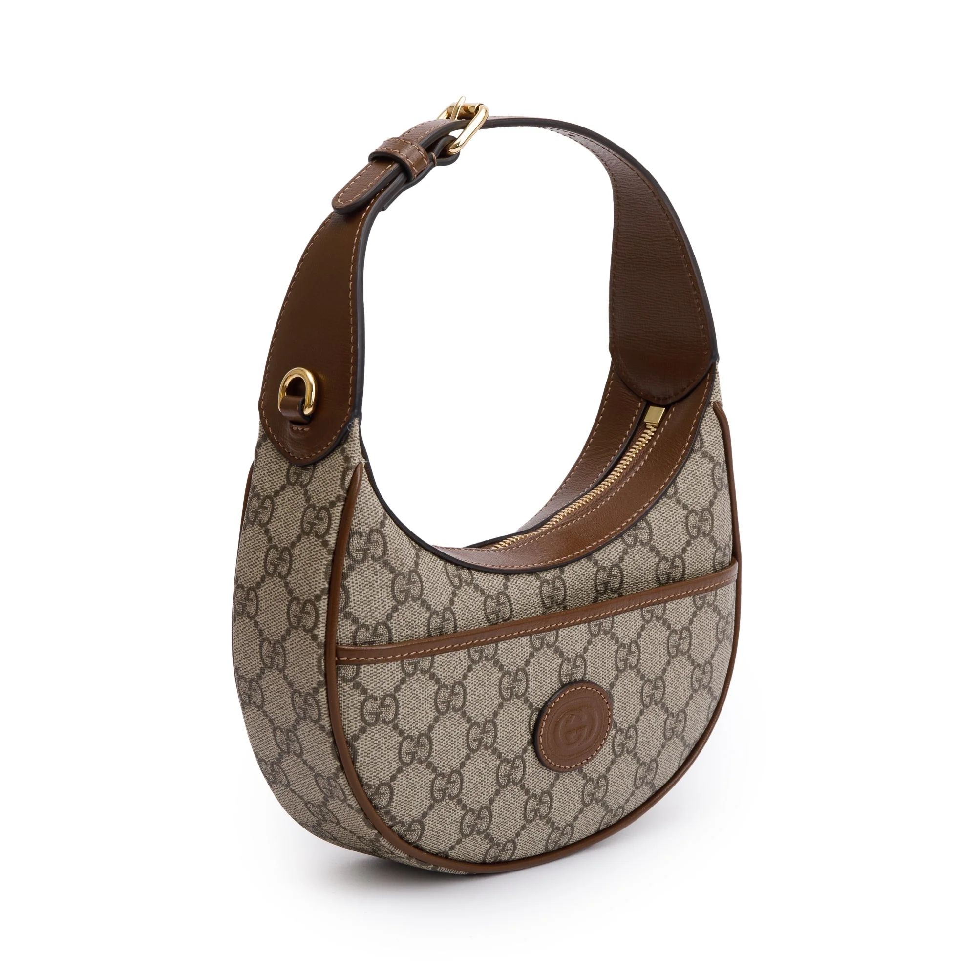 Gucci GG Supreme Interlocking G Half-Moon Shaped Mini Bag w/ Box - Image 5