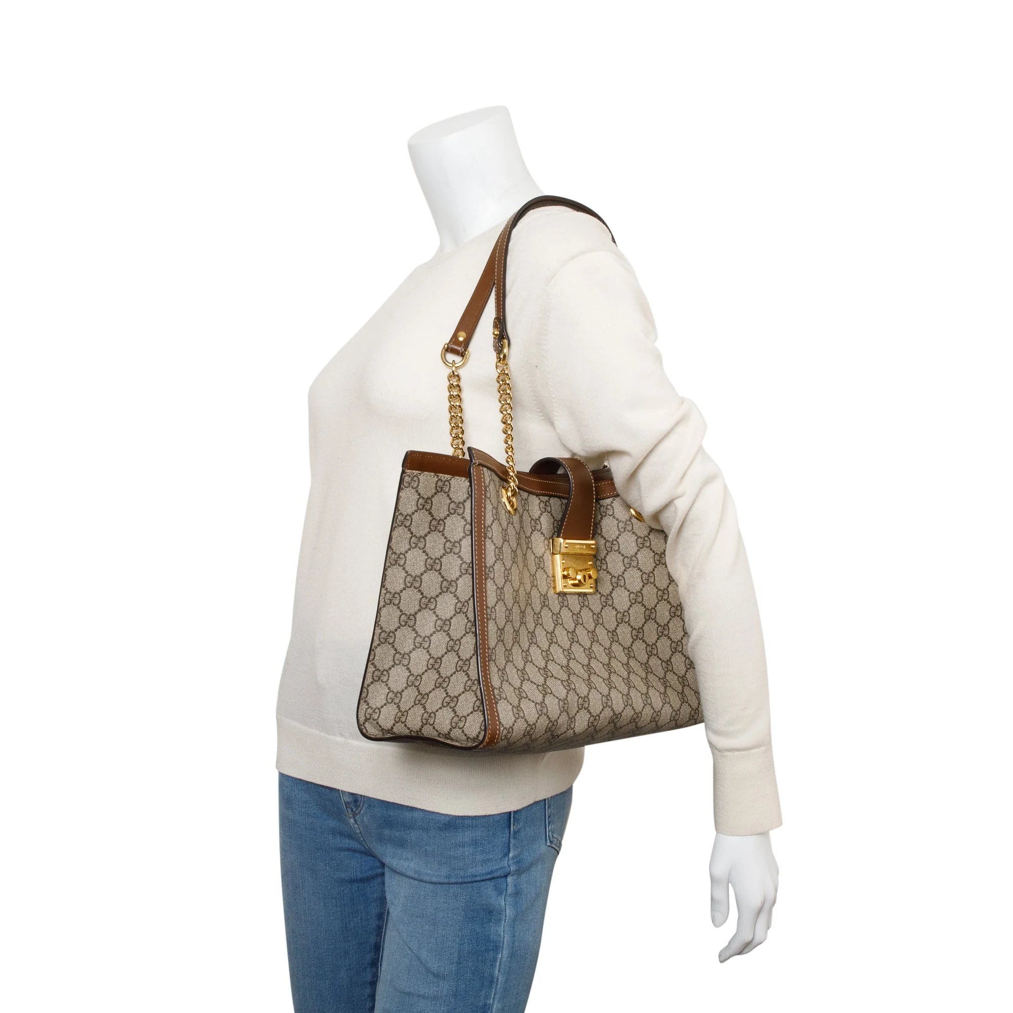 Gucci GG Supreme Medium Padlock Shoulder Bag - Image 2