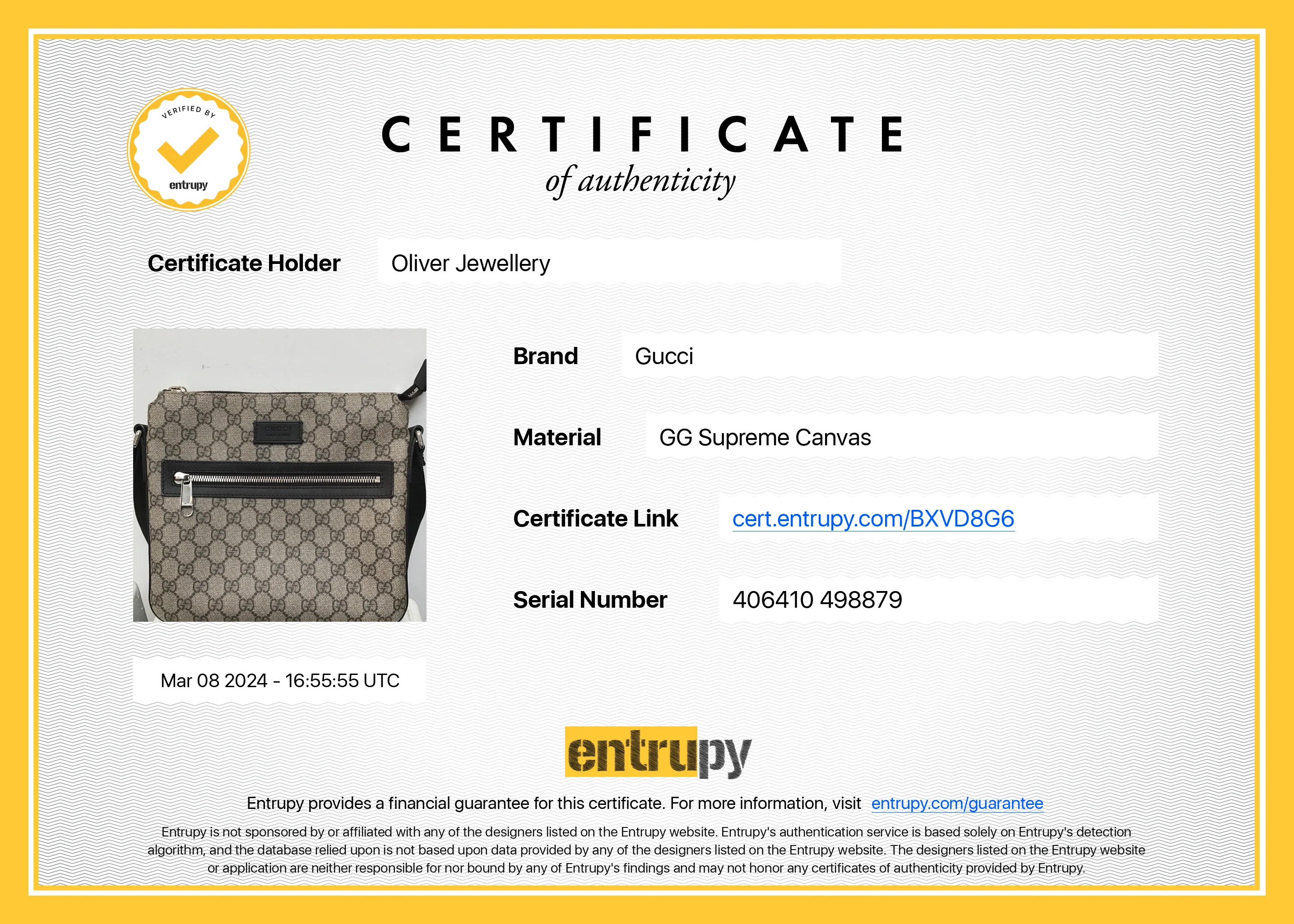 Gucci GG Supreme Messenger Bag - Image 10