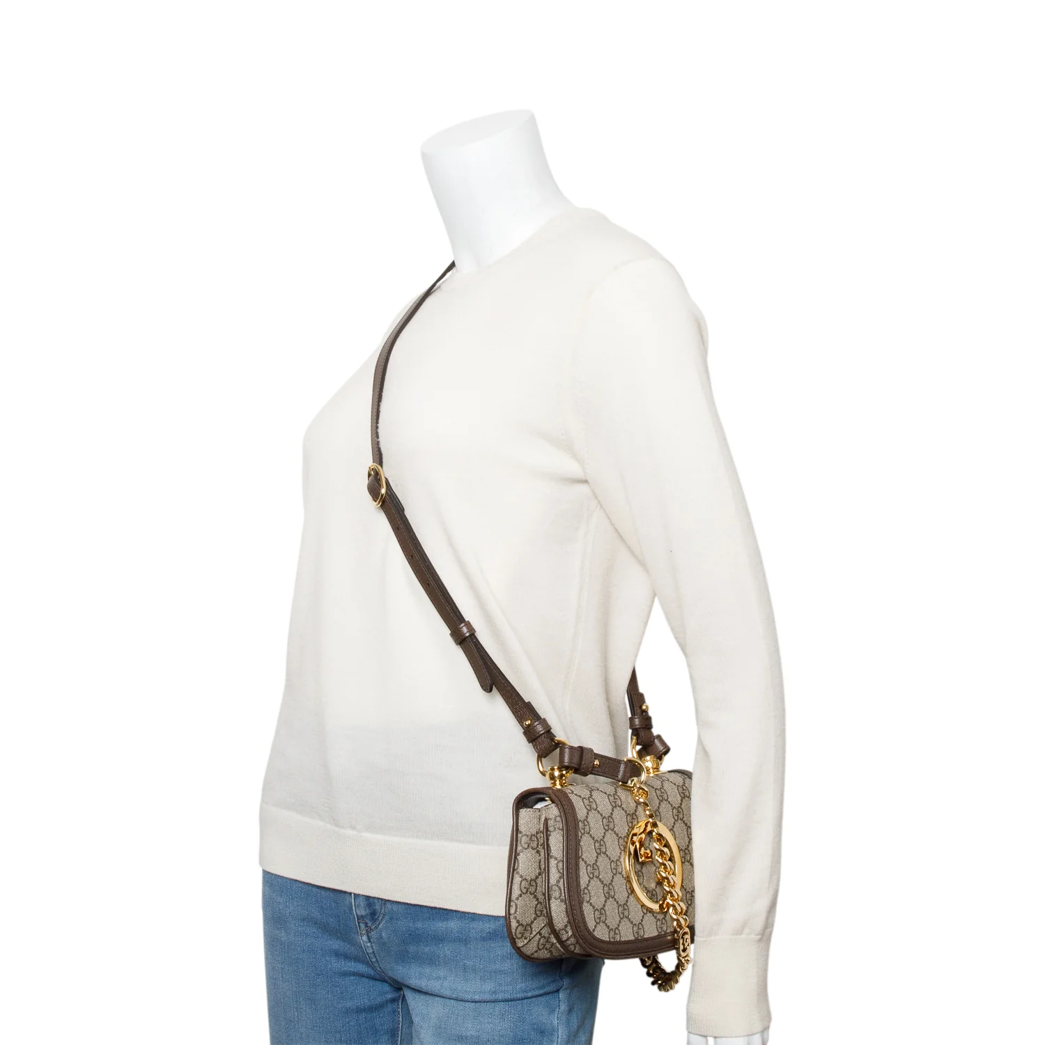 Gucci GG Supreme Mini Blondie Shoulder Bag w/ Straps - Image 2