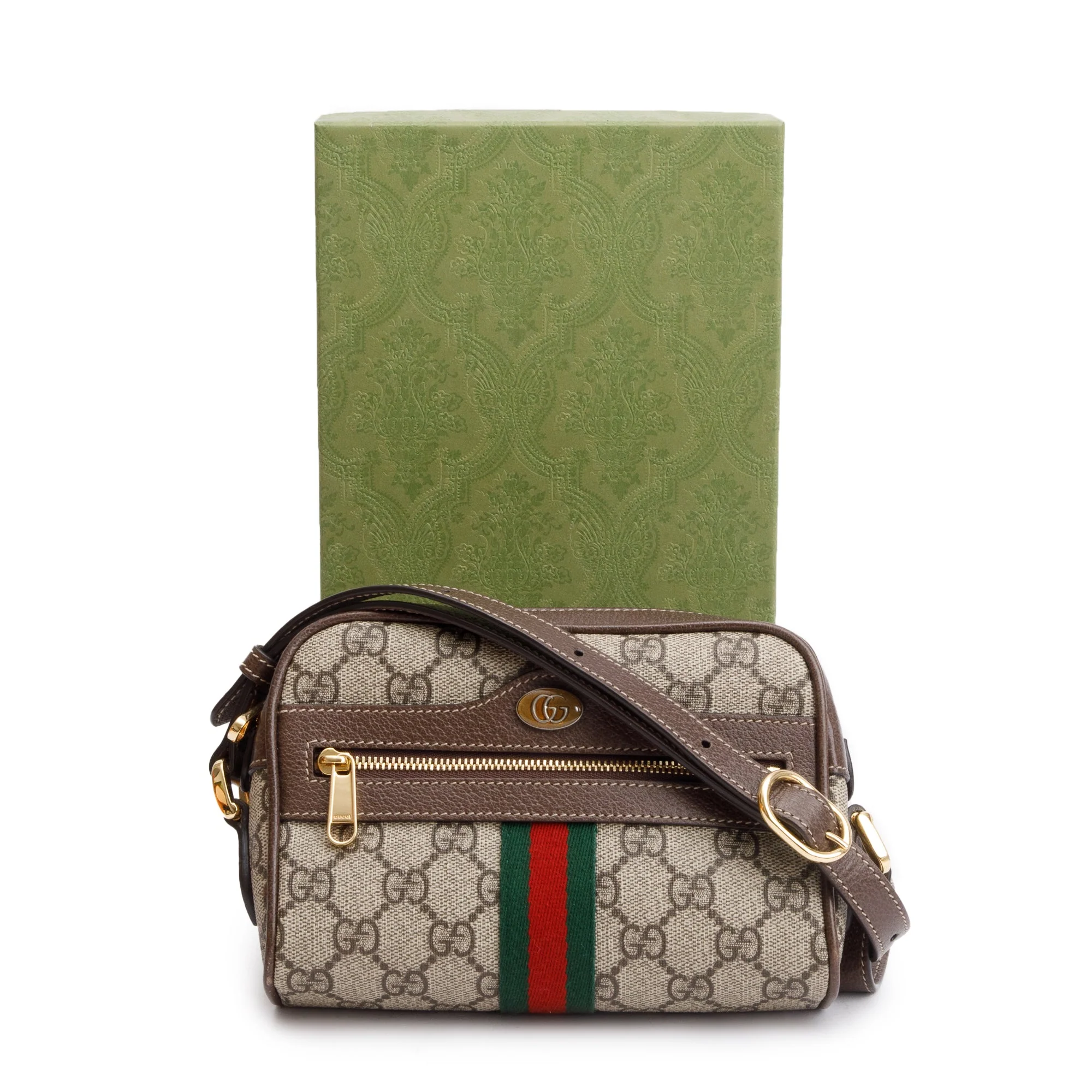 Gucci GG Supreme Mini Ophidia Crossbody Bag w/ Box - Image 2